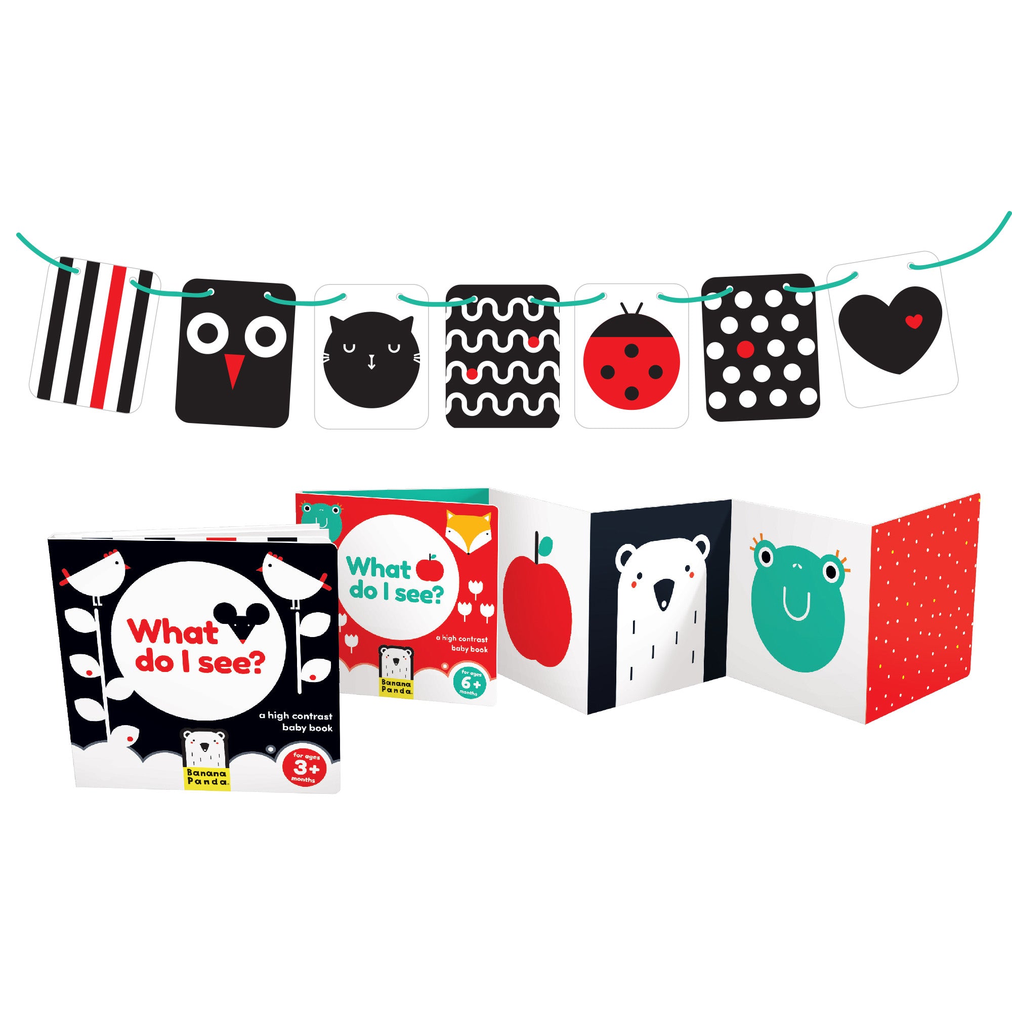Banana Panda High Contrast Baby Pack – Visual and Cognitive Development Set - Image 2