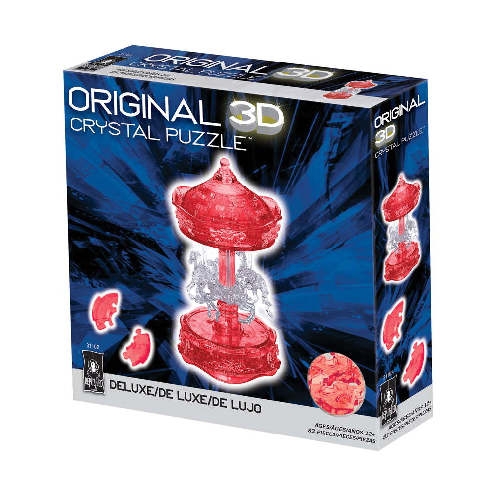 BePuzzled Carousel 3D Crystal Puzzle - 83 pc - Image 2