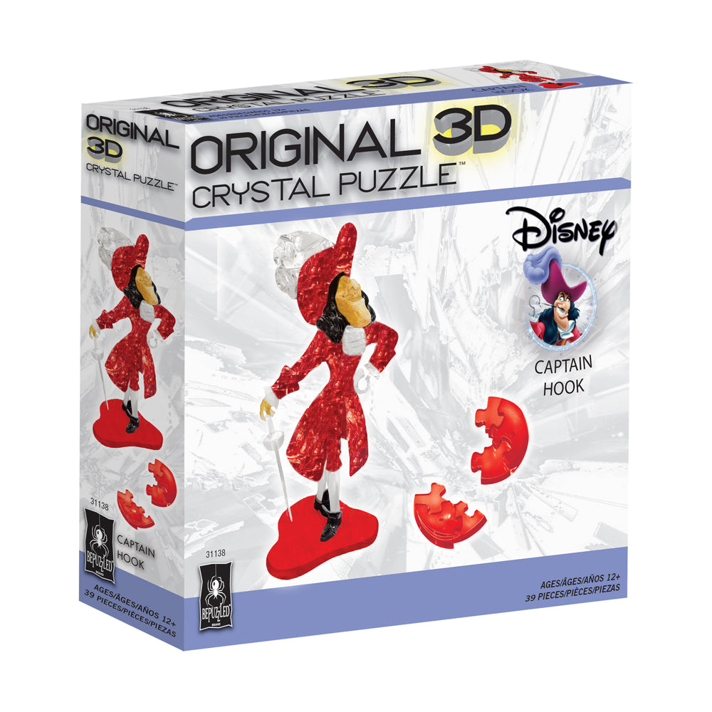 BePuzzled Disney Captain Hook 3D Crystal Puzzle - 39 Pieces - Image 2