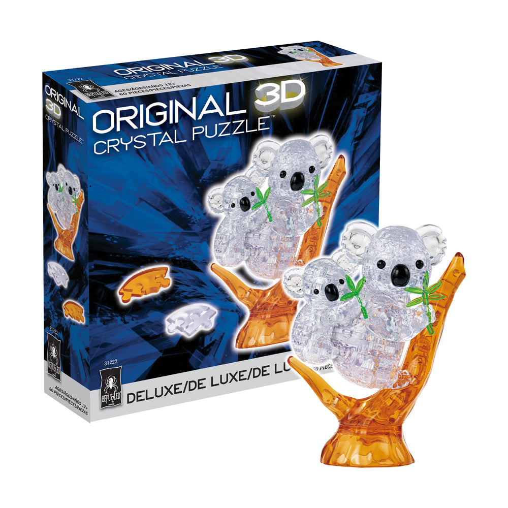 BePuzzled 3D Crystal Koala and Baby Puzzle - 60 Pieces - Image 2