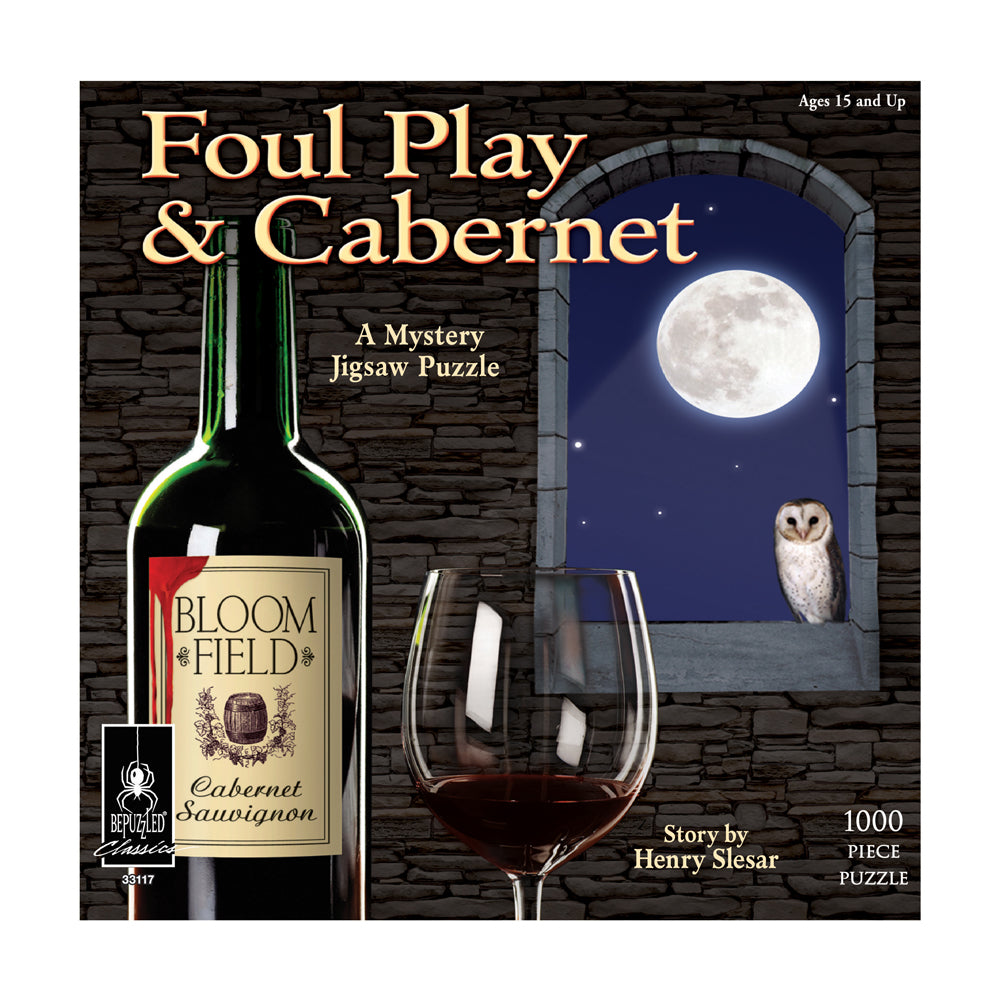 BePuzzled Foul Play & Cabernet Mystery Jigsaw Puzzle - 1000 pc - Image 2