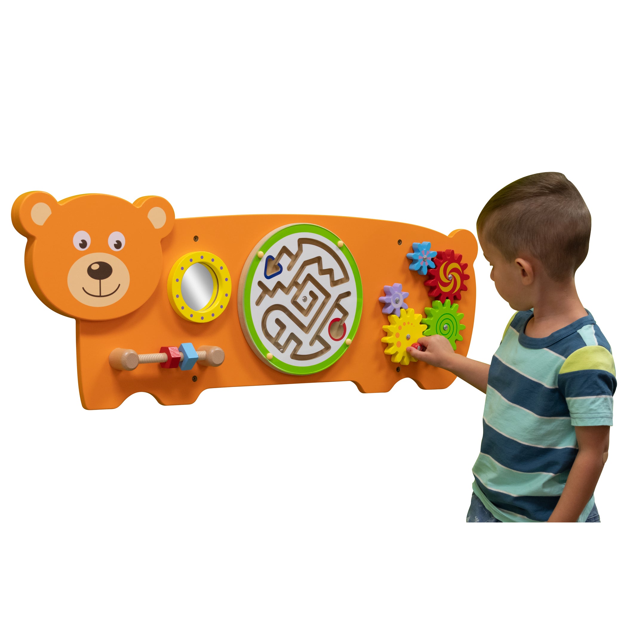 Learning Advantage Bear Activity Wall Panel - Interactive Toddler Learning Center - Image 2