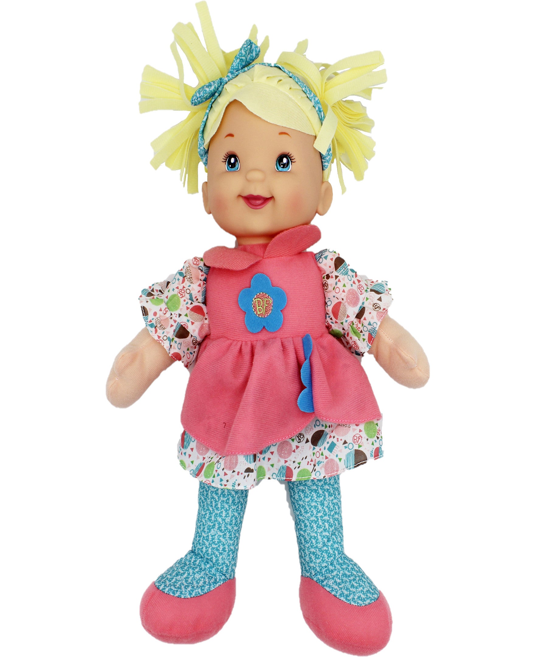 Baby's First Goldberger Doll - 15" Interactive Little Talker with Coral Dress - Image 2