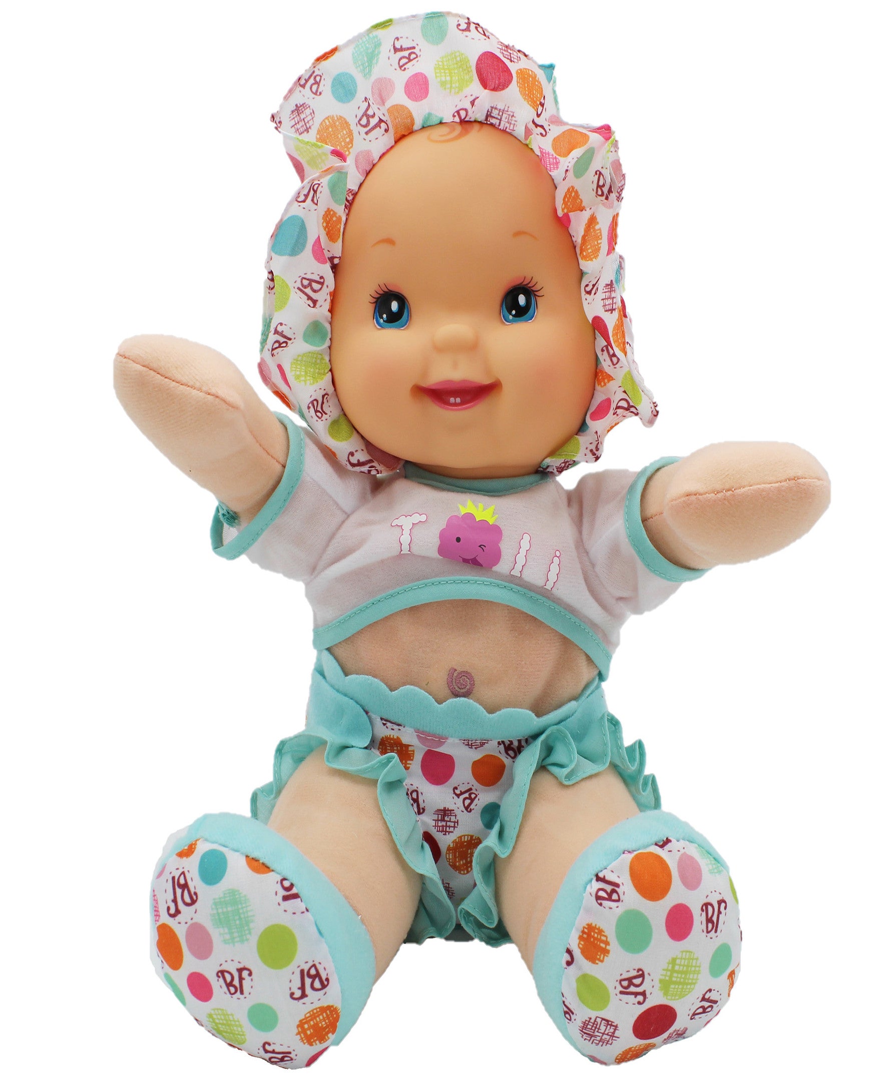 Goldberger 12-inch Baby's First Smartie Pants Doll - Raspberry T-Shirt - Image 2