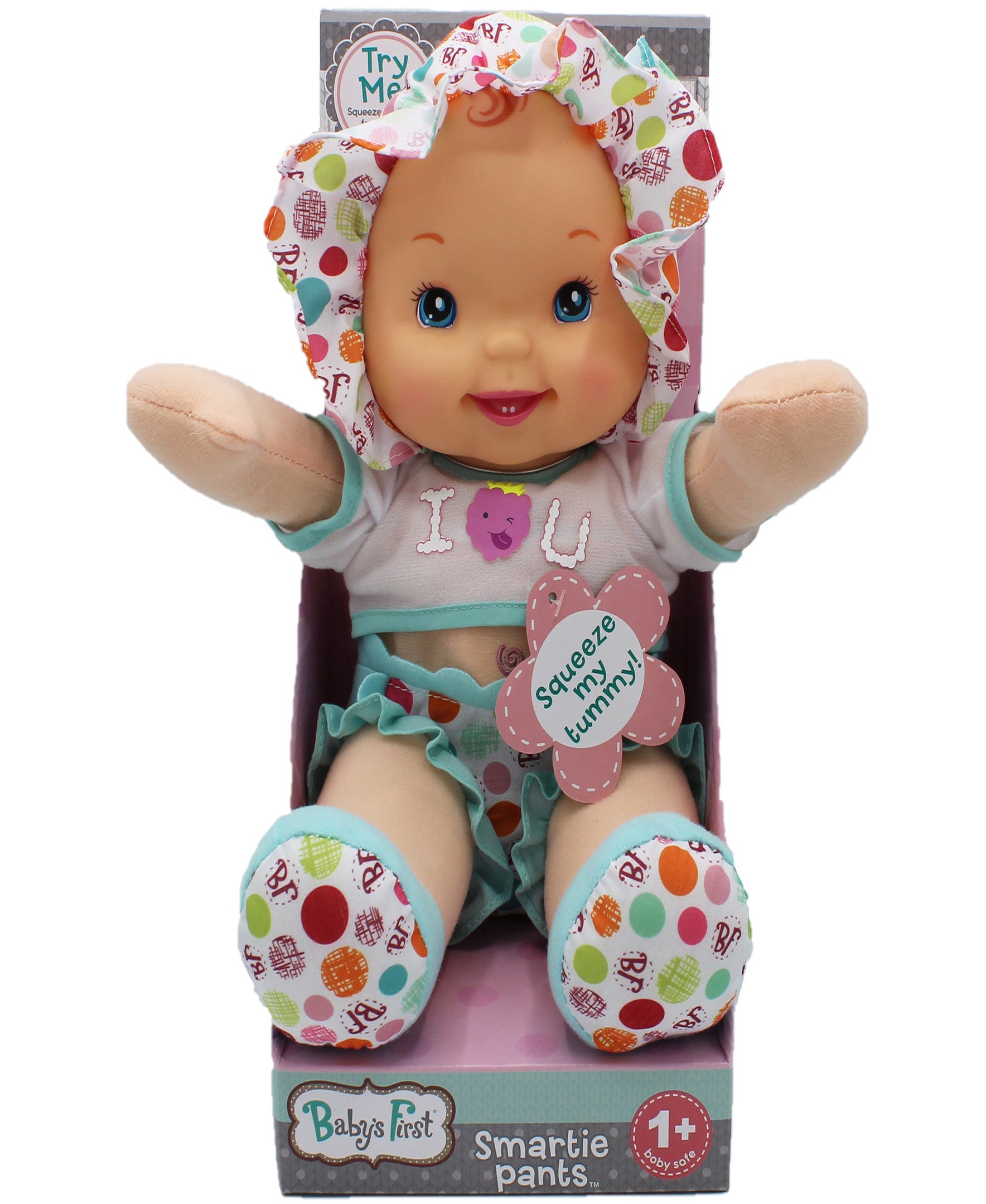 Goldberger 12-inch Baby's First Smartie Pants Doll - Raspberry T-Shirt - Image 4