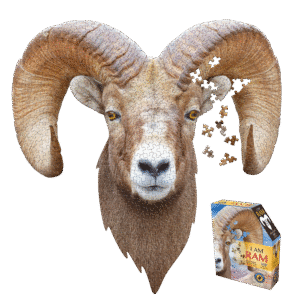 Madd Capp I AM RAM Animal Head-Shaped Jigsaw Puzzle - 550 pc