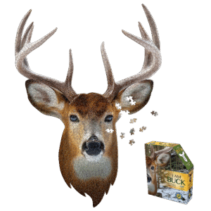 Madd Capp I AM BUCK Animal Head-Shaped Jigsaw Puzzle - 550 pc