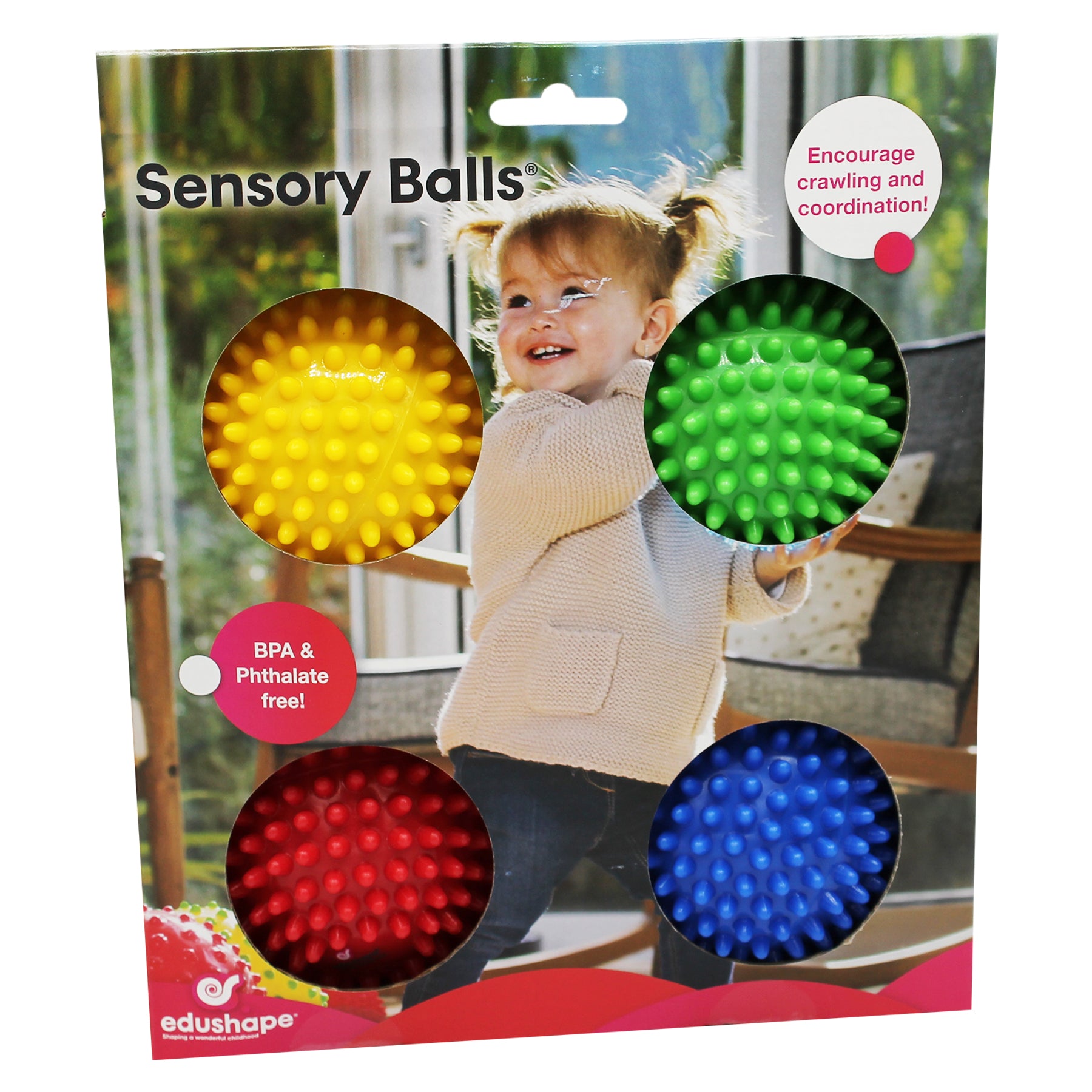 Edushape Sensory Opaque Balls ???? Colorful Textured Set for Infants - Image 2