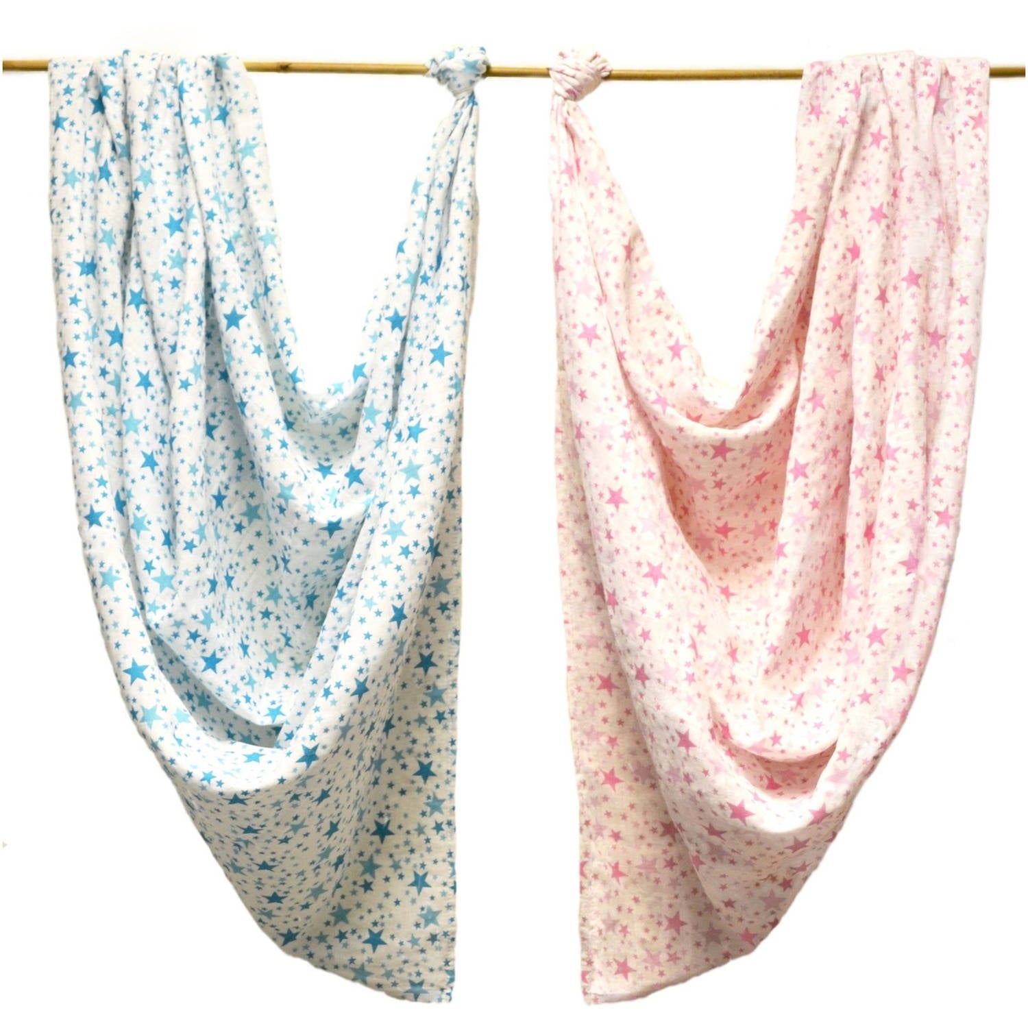 Bambino Mio XL Muslin Blankets - Pink Stars Delight - Image 2