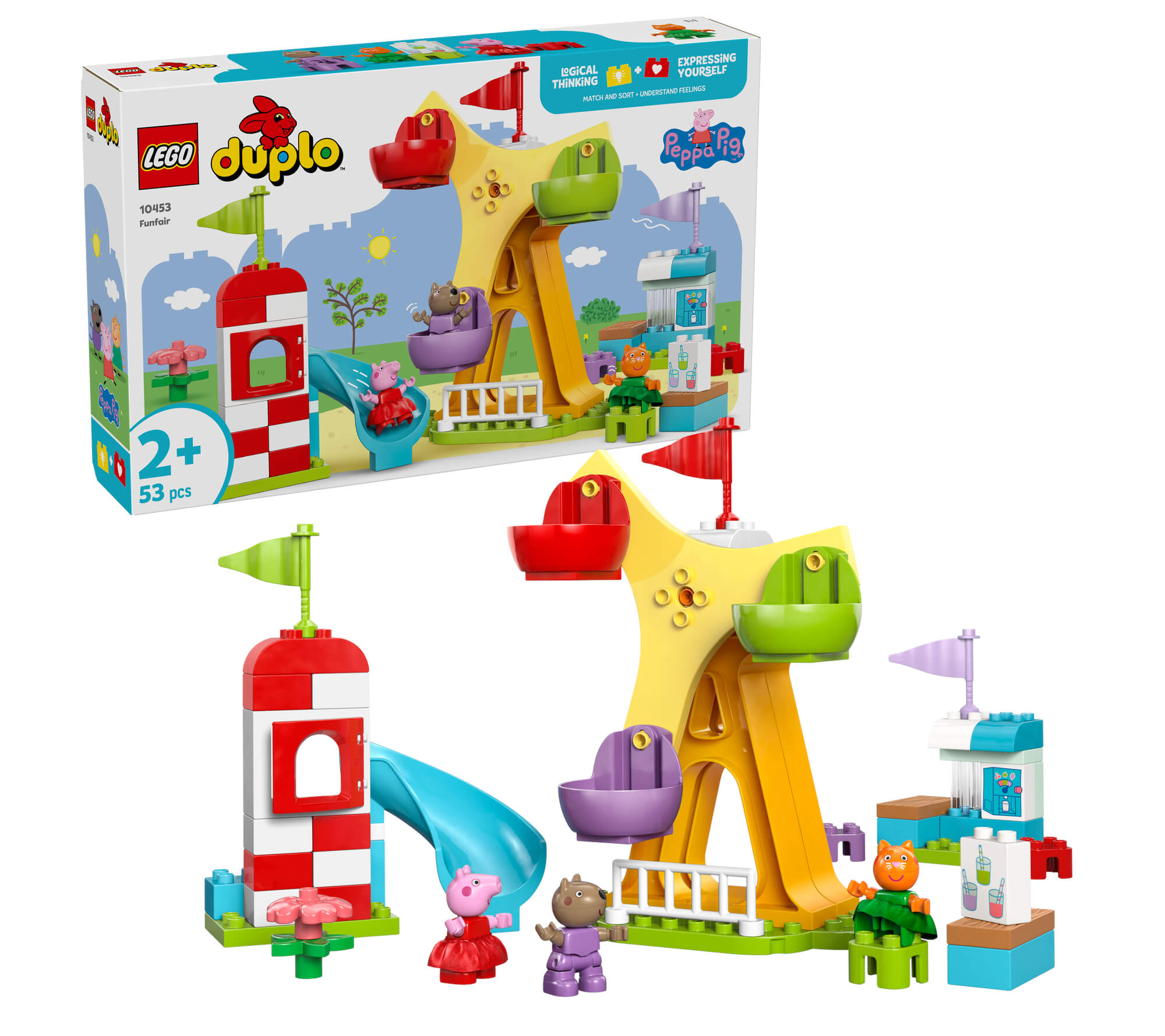 LEGO DUPLO 53-Piece Peppa Pig Funfair Amusement Park Toddler Toy
