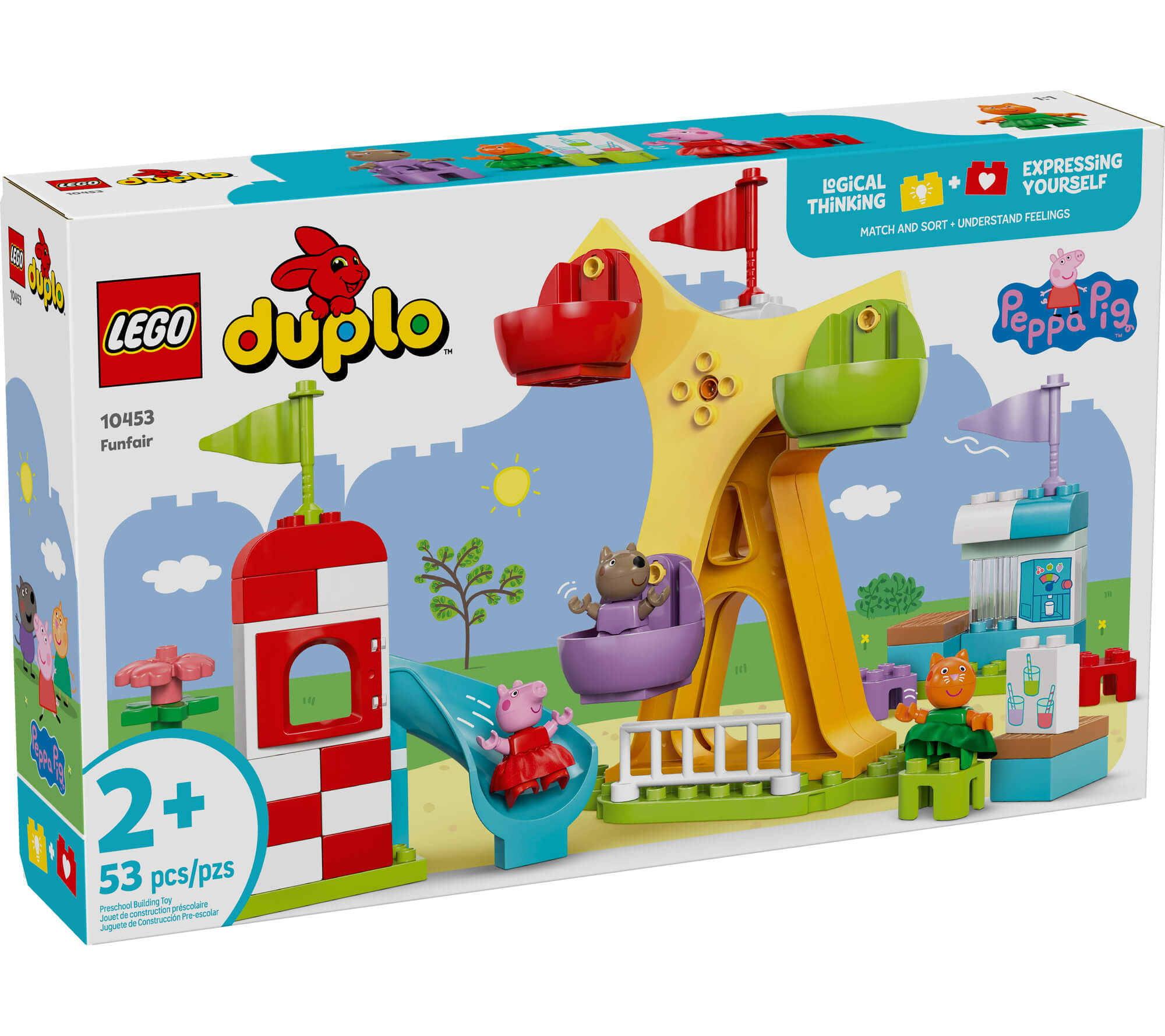 LEGO DUPLO 53-Piece Peppa Pig Funfair Amusement Park Toddler Toy - Image 2