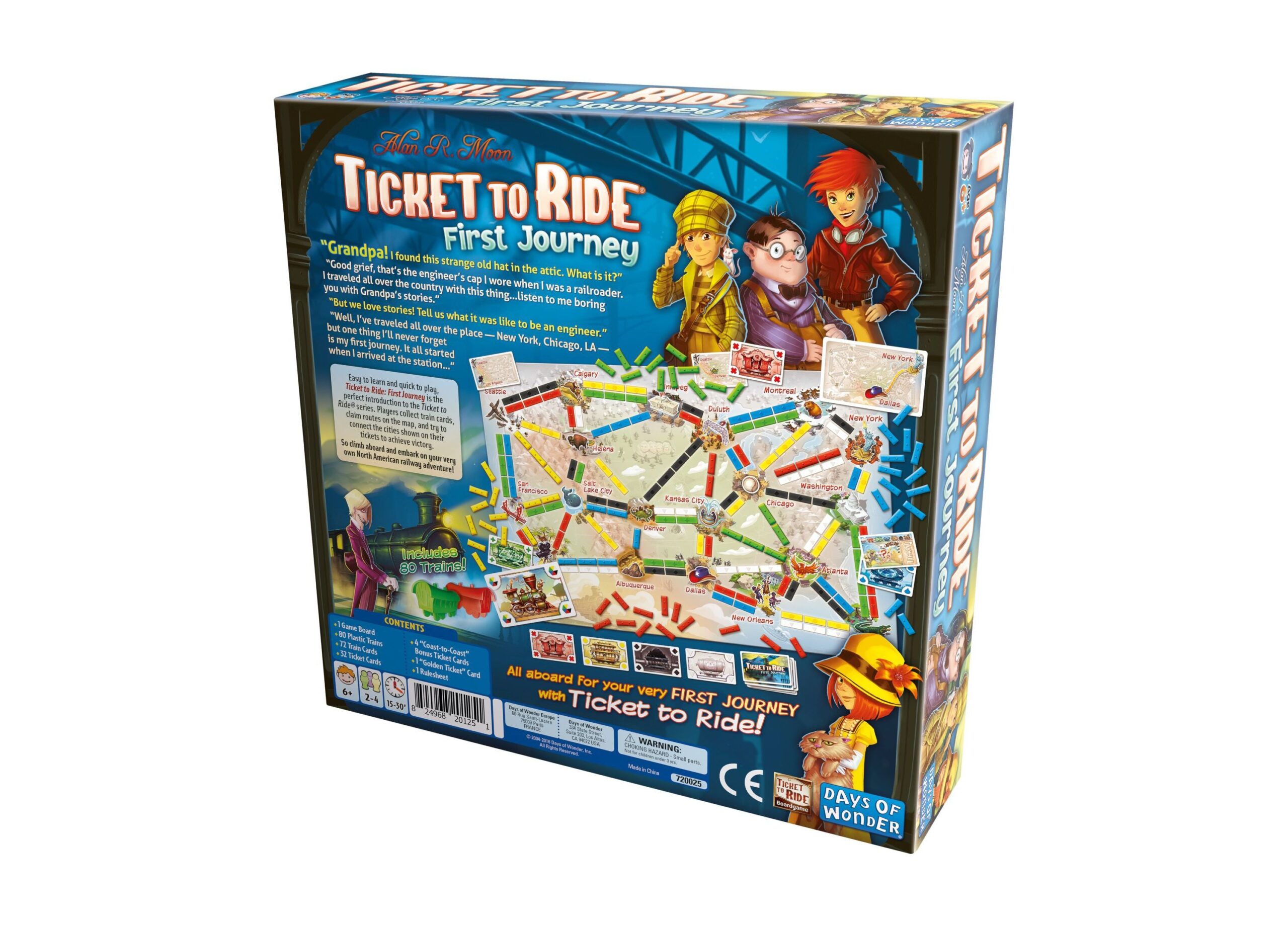 Ticket to Ride: First Journey USA Map Board Game - Image 2