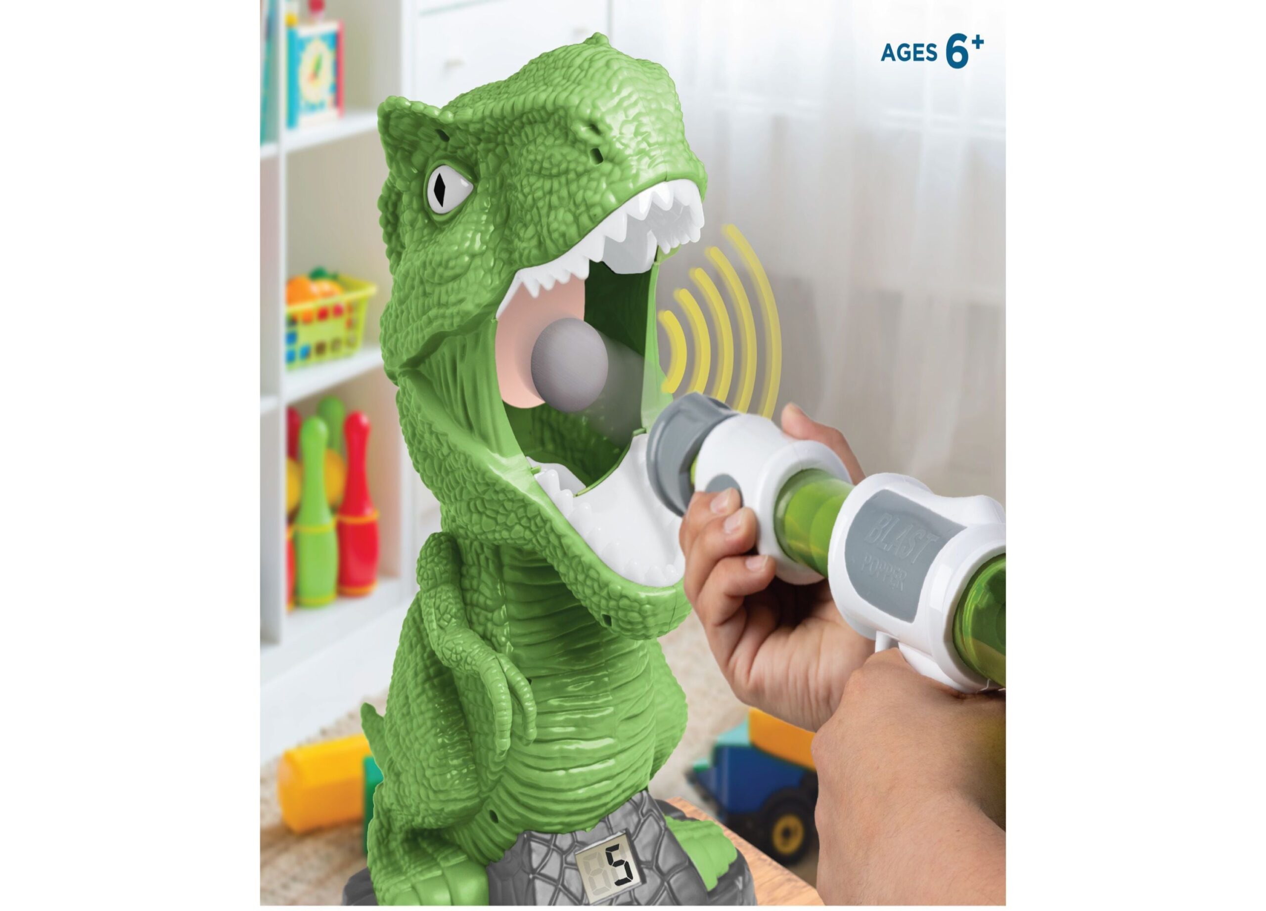 Discovery Kids T-Rex Hungry Feeding Game, Air Launcher Shooting Adventure - Image 4