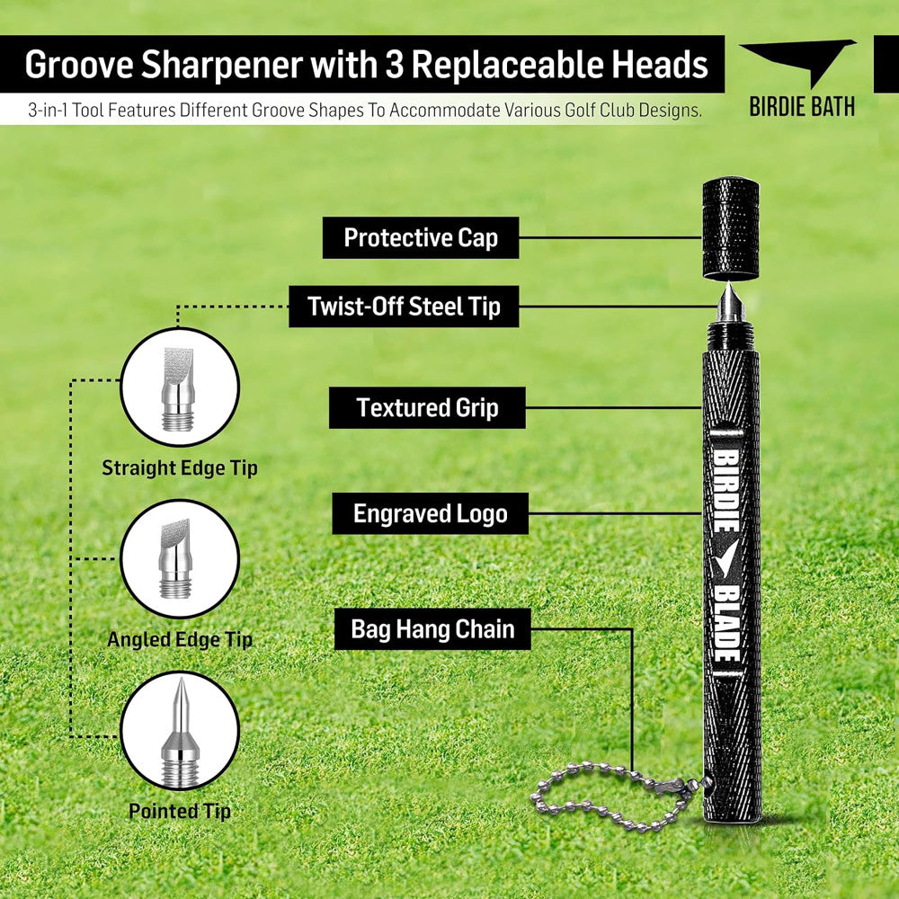 Birdie Golf: Birdie Blade - 3-In-1 Golf Club Groove Sharpener Tool - Image 2