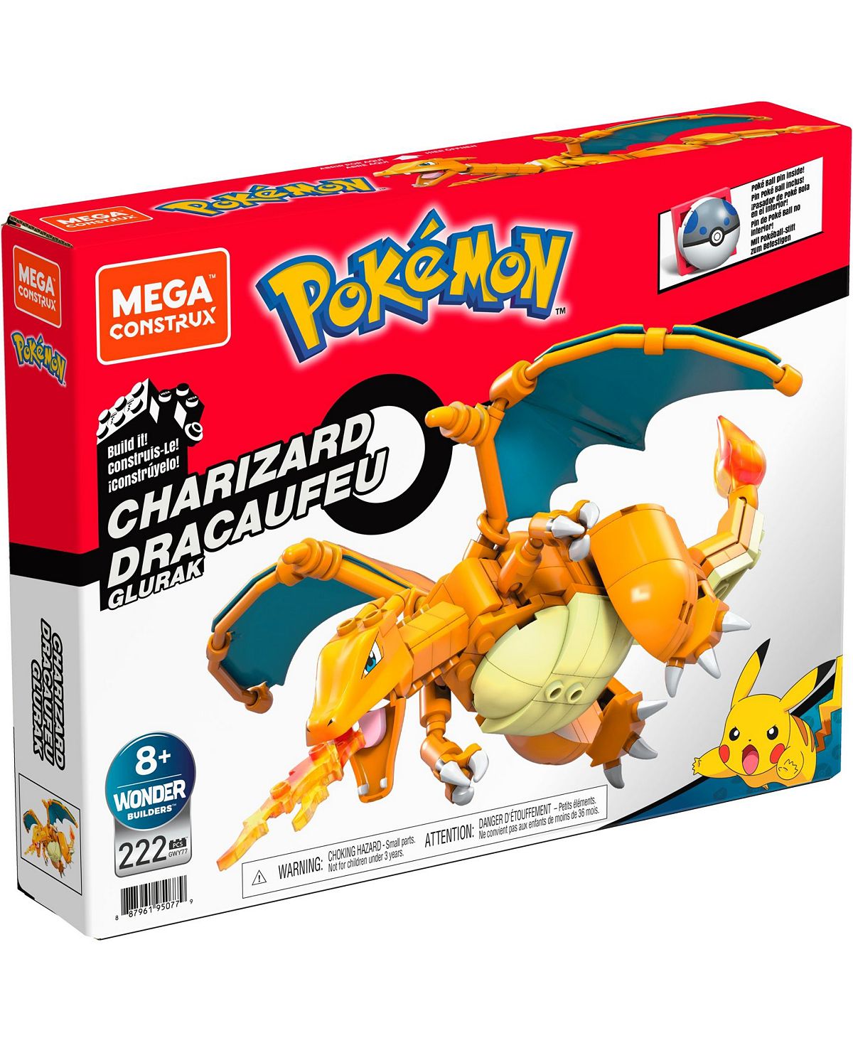 Mega Construx 223 Piece Pokemon Charizard Building Set - Image 2