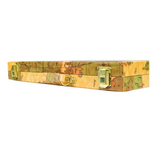 Deluxe Antique Map Backgammon Attache Set by Go! Games - Image 9