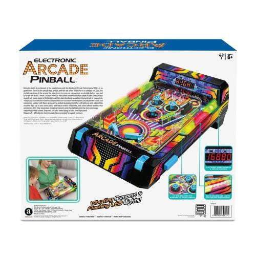 Neon Series Electronic Arcade Pinball Game with LED Lights and Vibrating Bumpers - Image 2