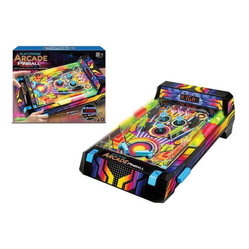 Neon Series Electronic Arcade Pinball Game with LED Lights and Vibrating Bumpers - Image 3