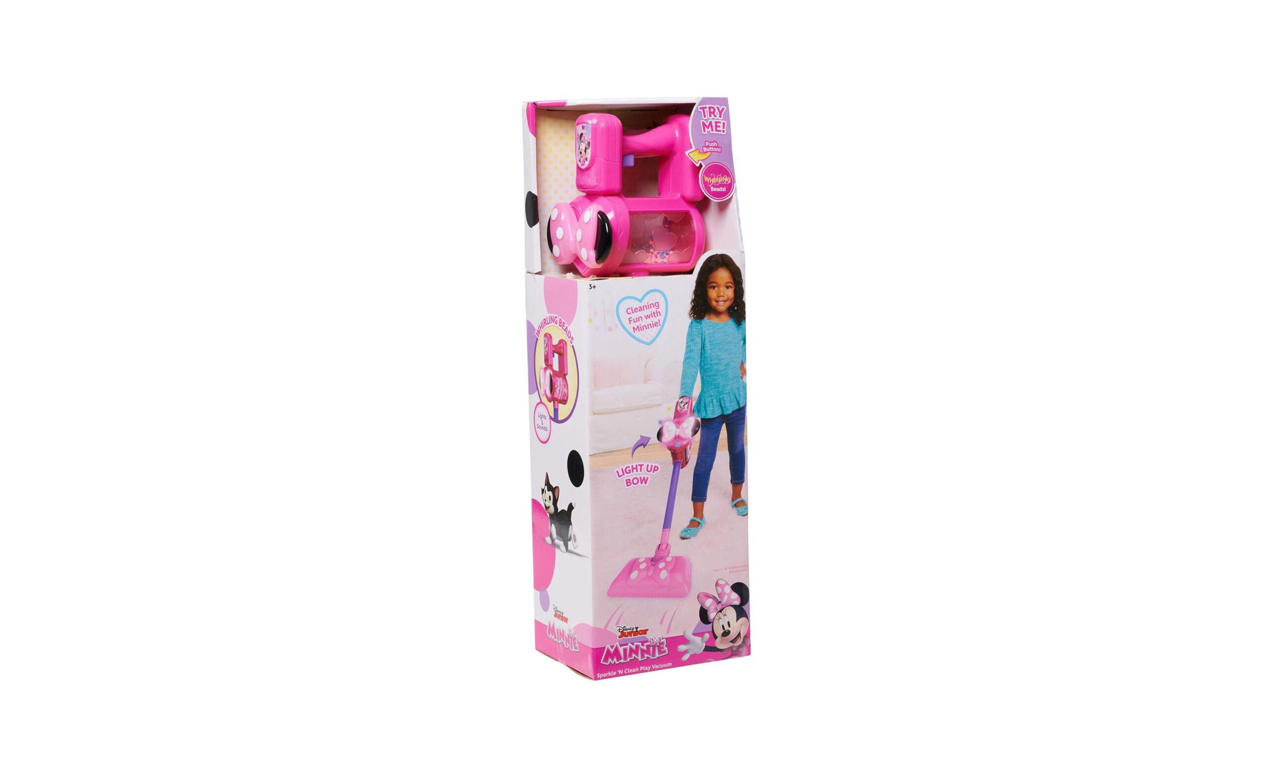 Disney Junior Minnie Mouse Sparkle N' Clean Play Vacuum - Pink - Image 4