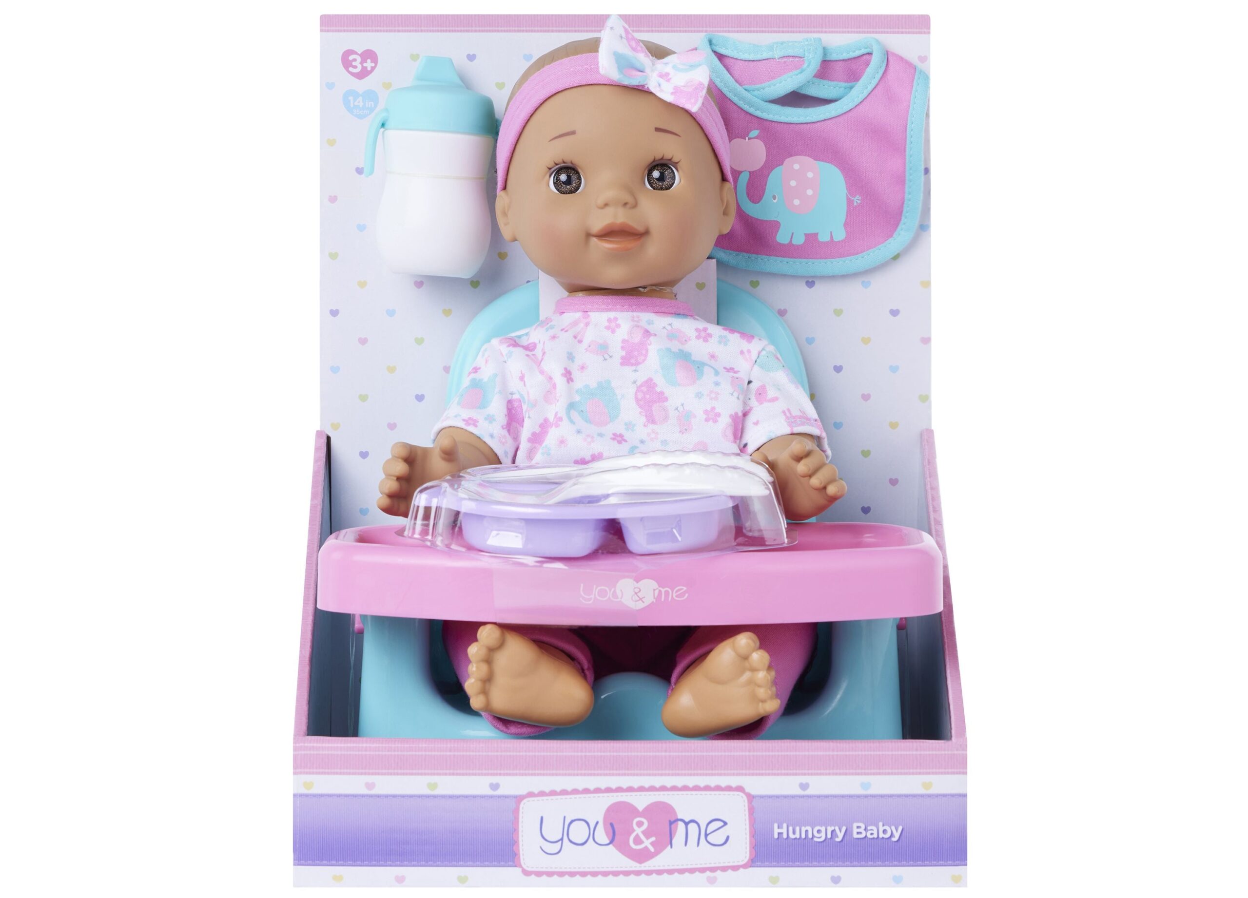 You & Me 14-inch Hungry Baby Doll with Feeding Accessories - Image 3