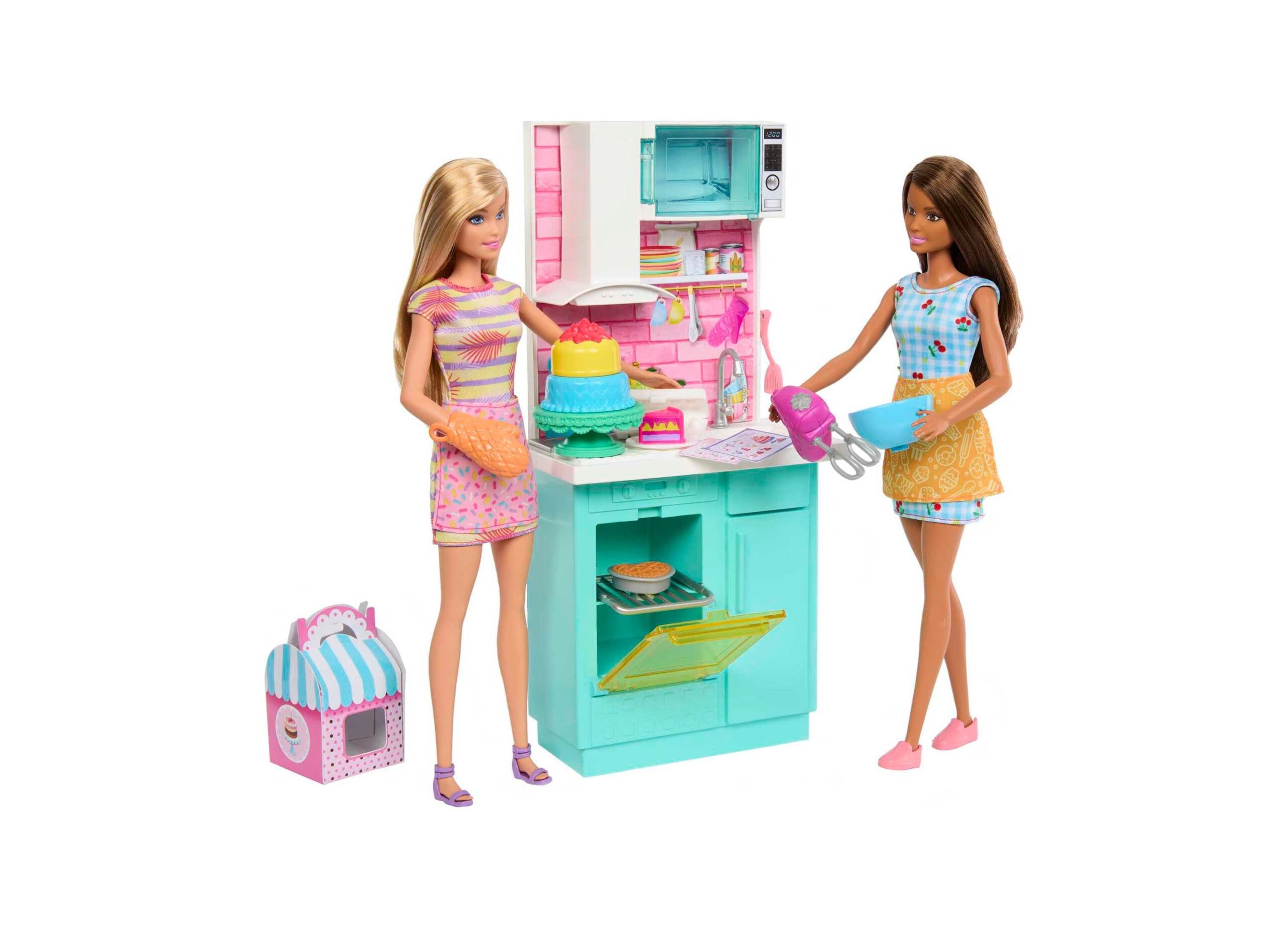 Barbie Celebration Fun Baking Playset with 2 Dolls and Oven - Image 2