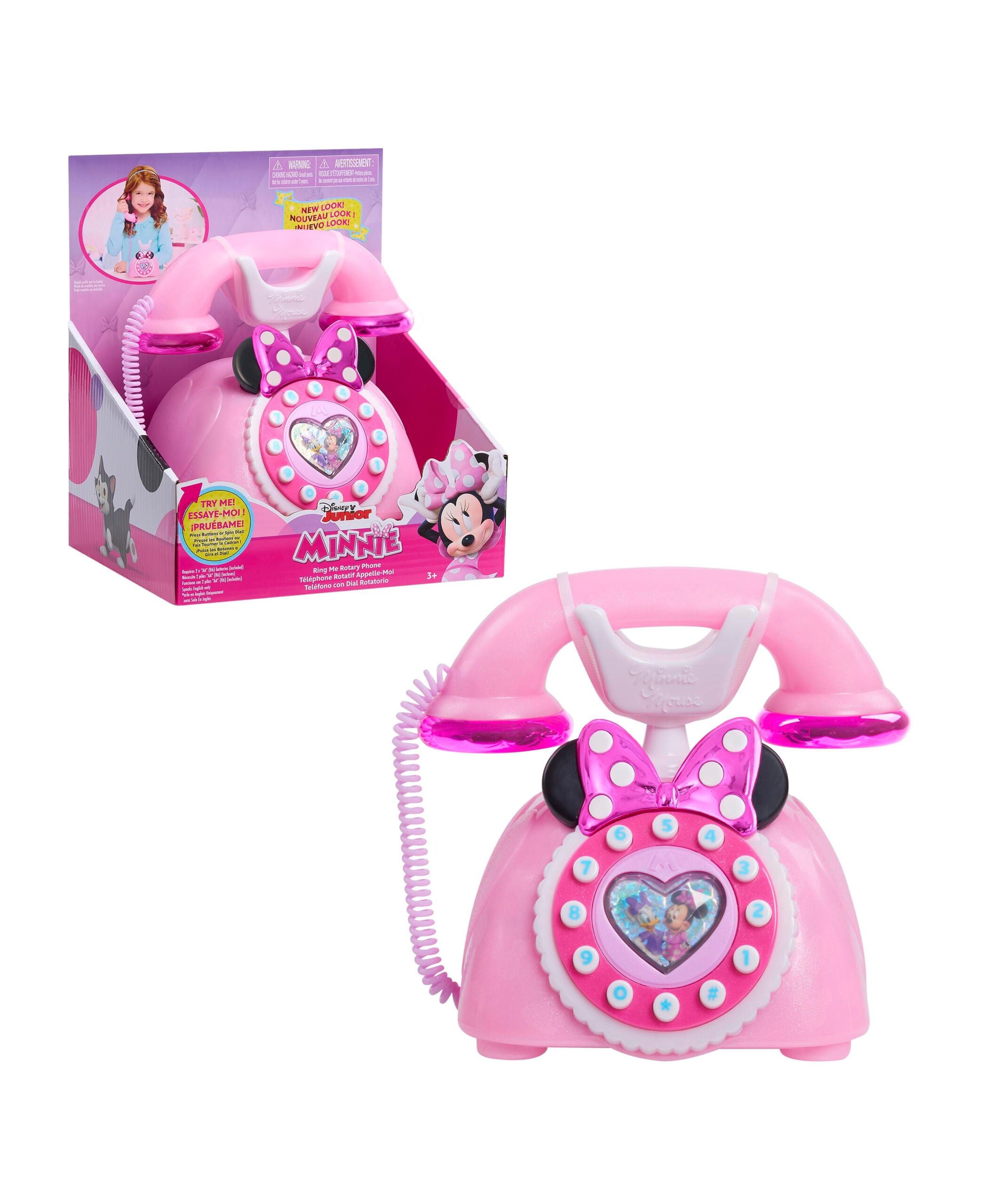 Disney Junior Minnie Mouse Ring Me Rotary Phone ?C Iridescent Pink - Image 8