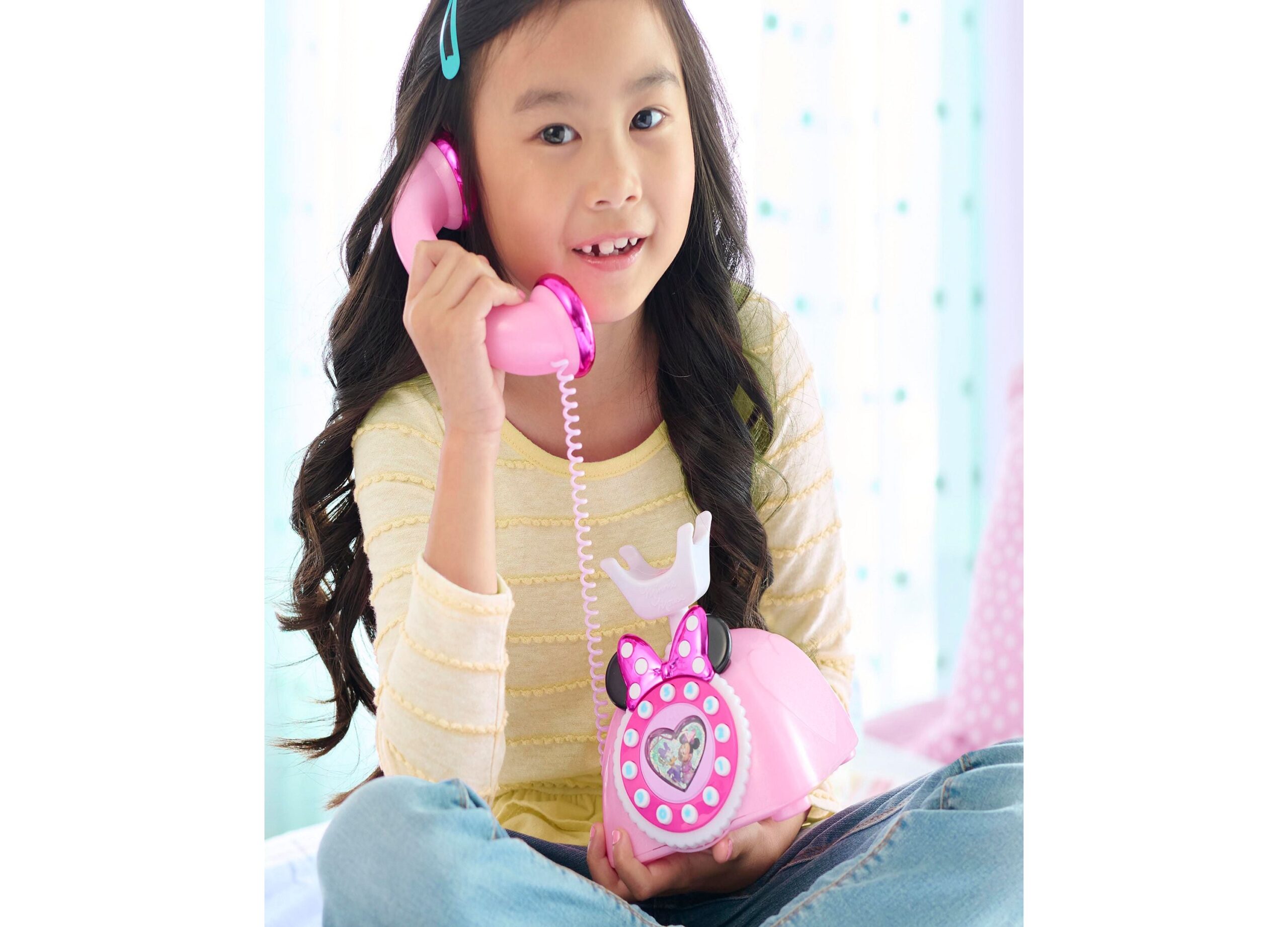 Disney Junior Minnie Mouse Ring Me Rotary Phone ?C Iridescent Pink - Image 4