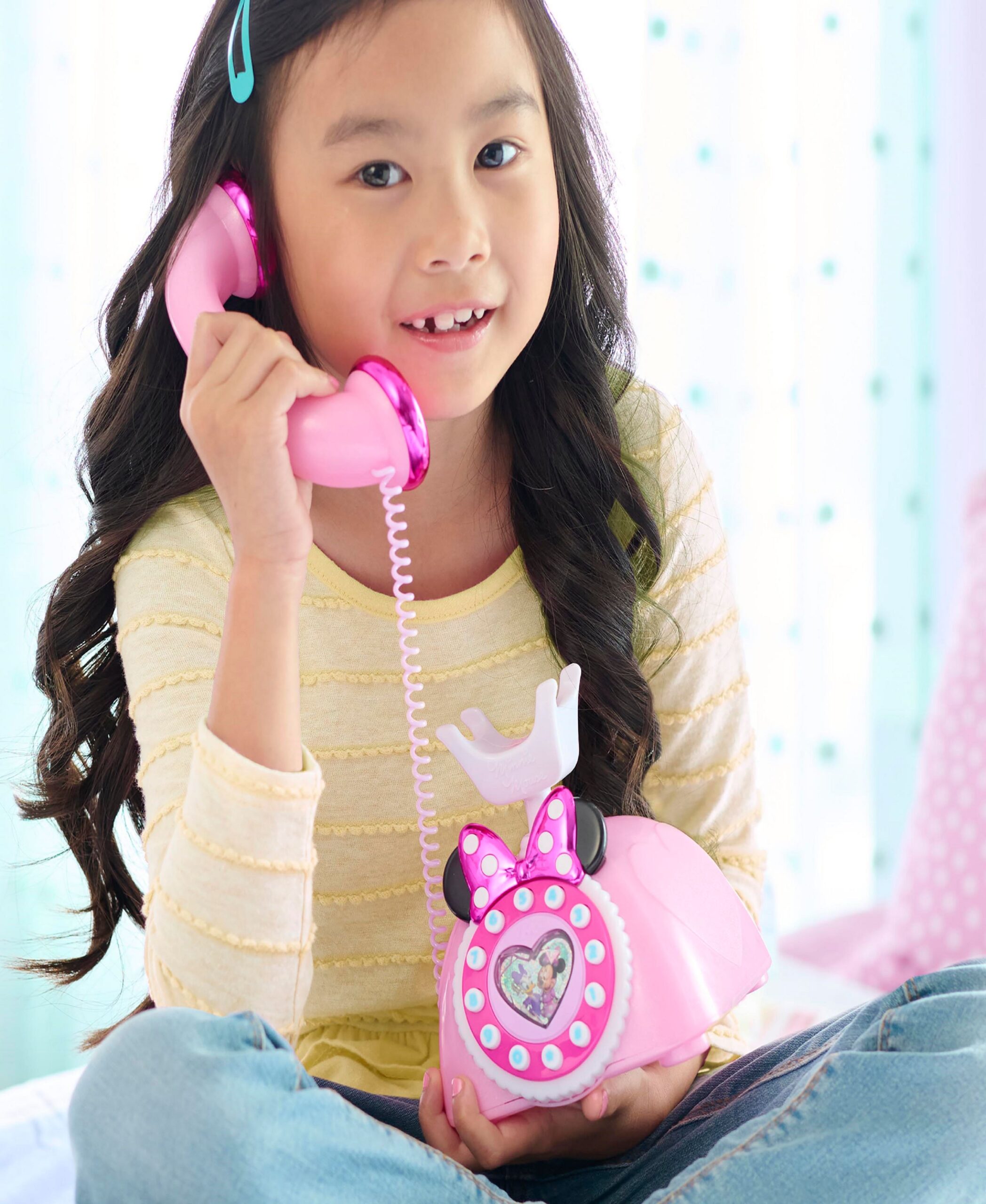 Disney Junior Minnie Mouse Ring Me Rotary Phone ?C Iridescent Pink - Image 2
