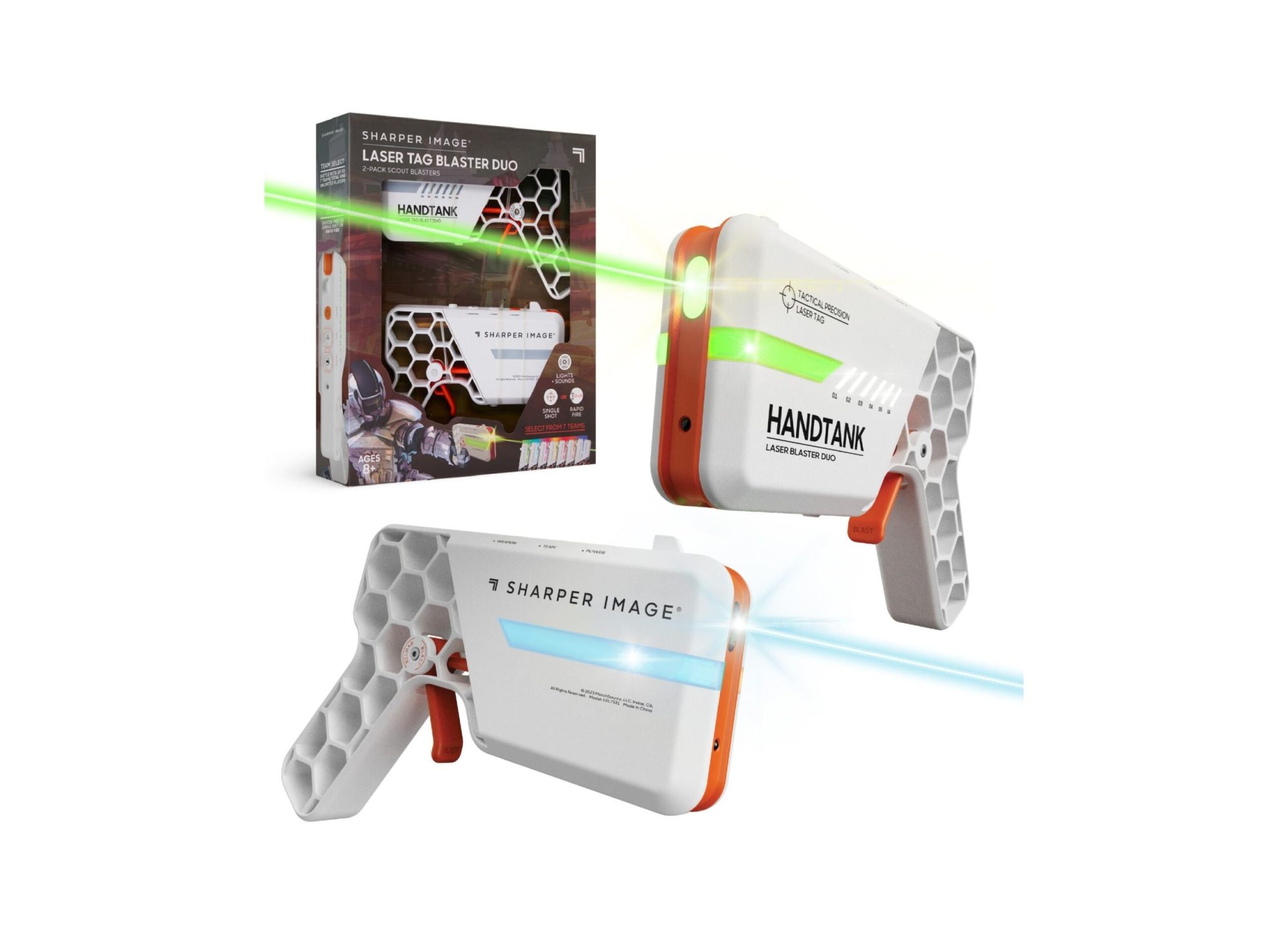 Rechargeable 4-Pack Laser Tag Blasters with Docking Station