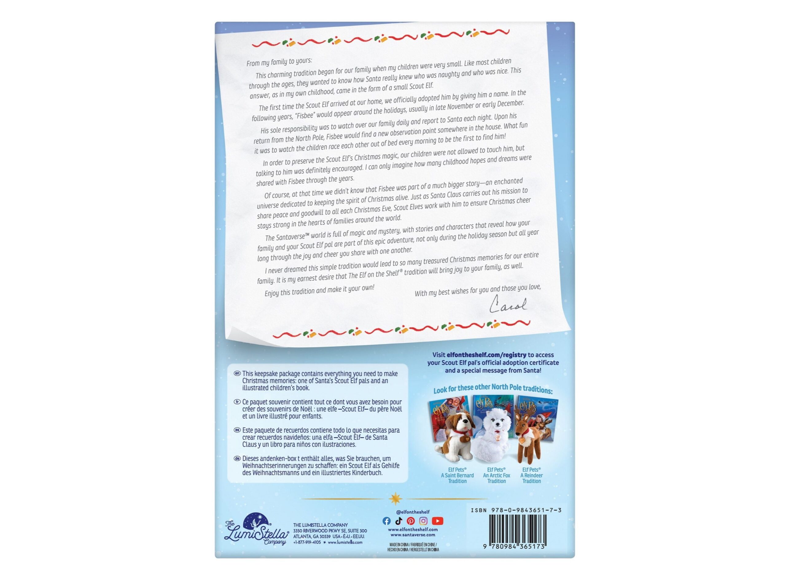Elf on the Shelf Christmas Tradition Girl with Blue Eyes - Red Suit - Image 5