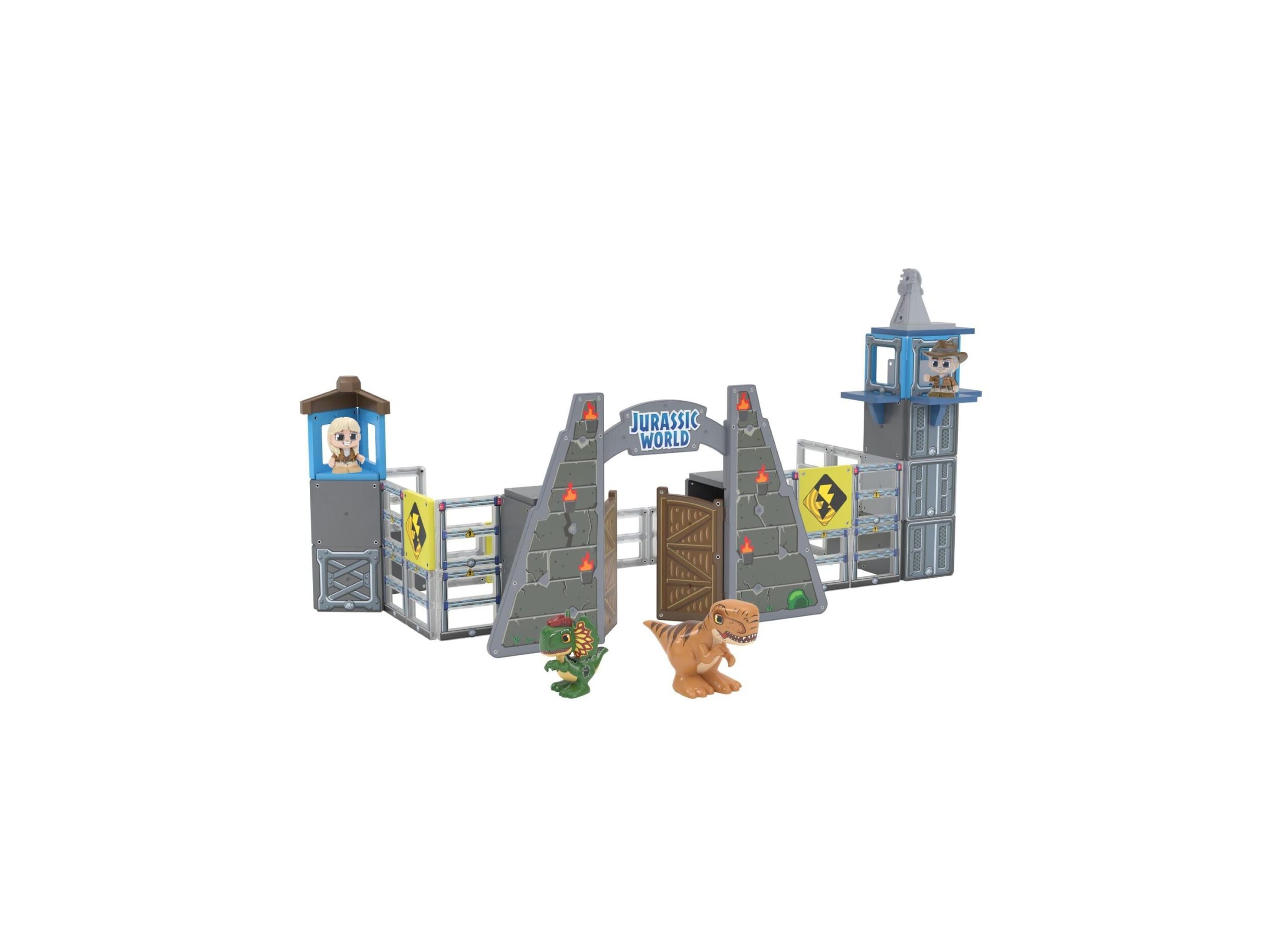 Tile Town Jurassic World Dino Escape Magnetic Tiles Playset, 69 Piece - Image 12