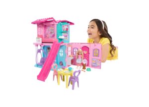 Barbie Chelsea Pop-Up Doll House with Doll and 15+ Accessories