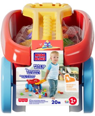 Mega Bloks First Builders 21-Piece Block Scooping Wagon - Red - Image 2