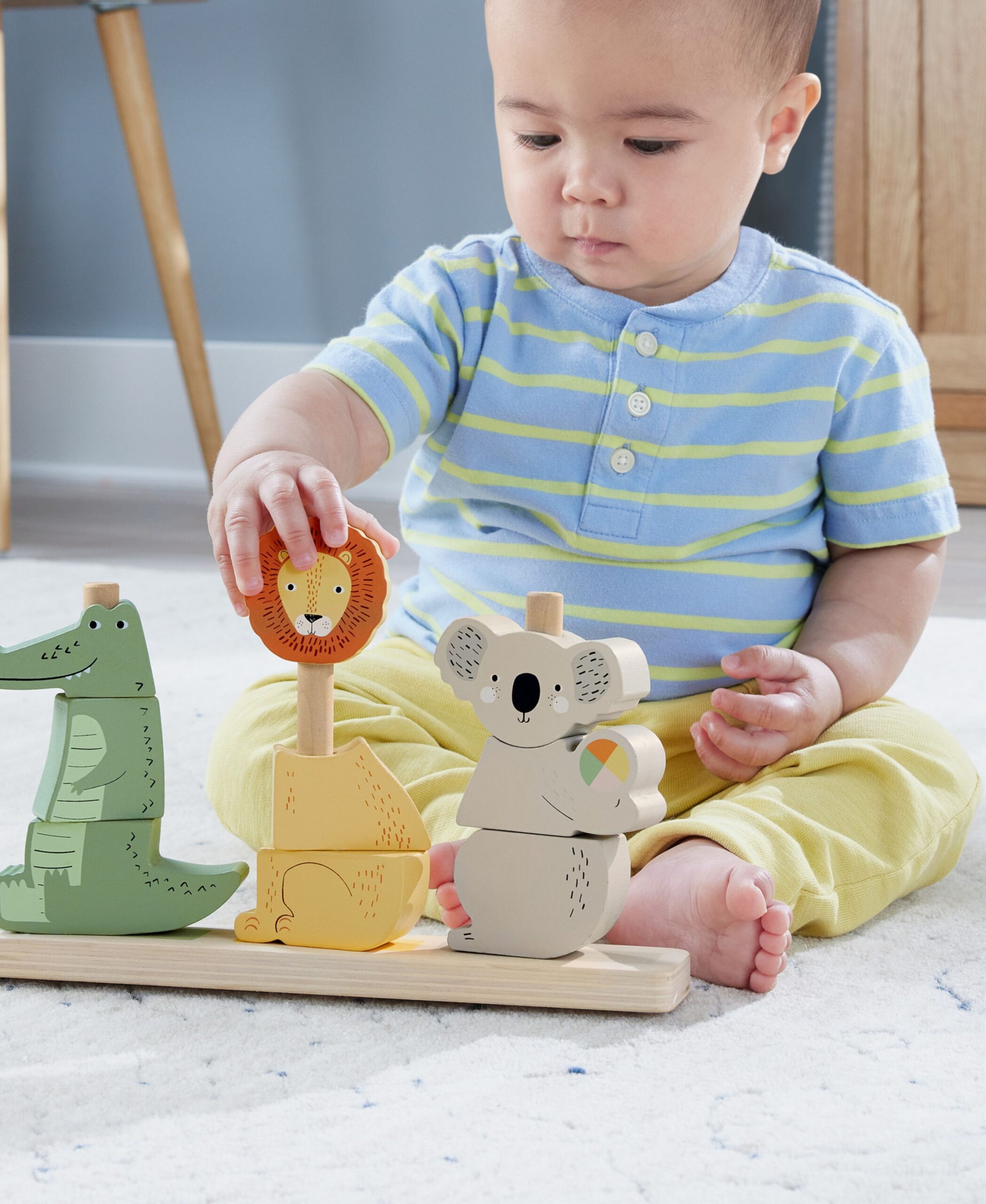 Fisher-Price Wooden Stack & Sort Animals ?C Eco-Friendly Toddler Toy - Image 2