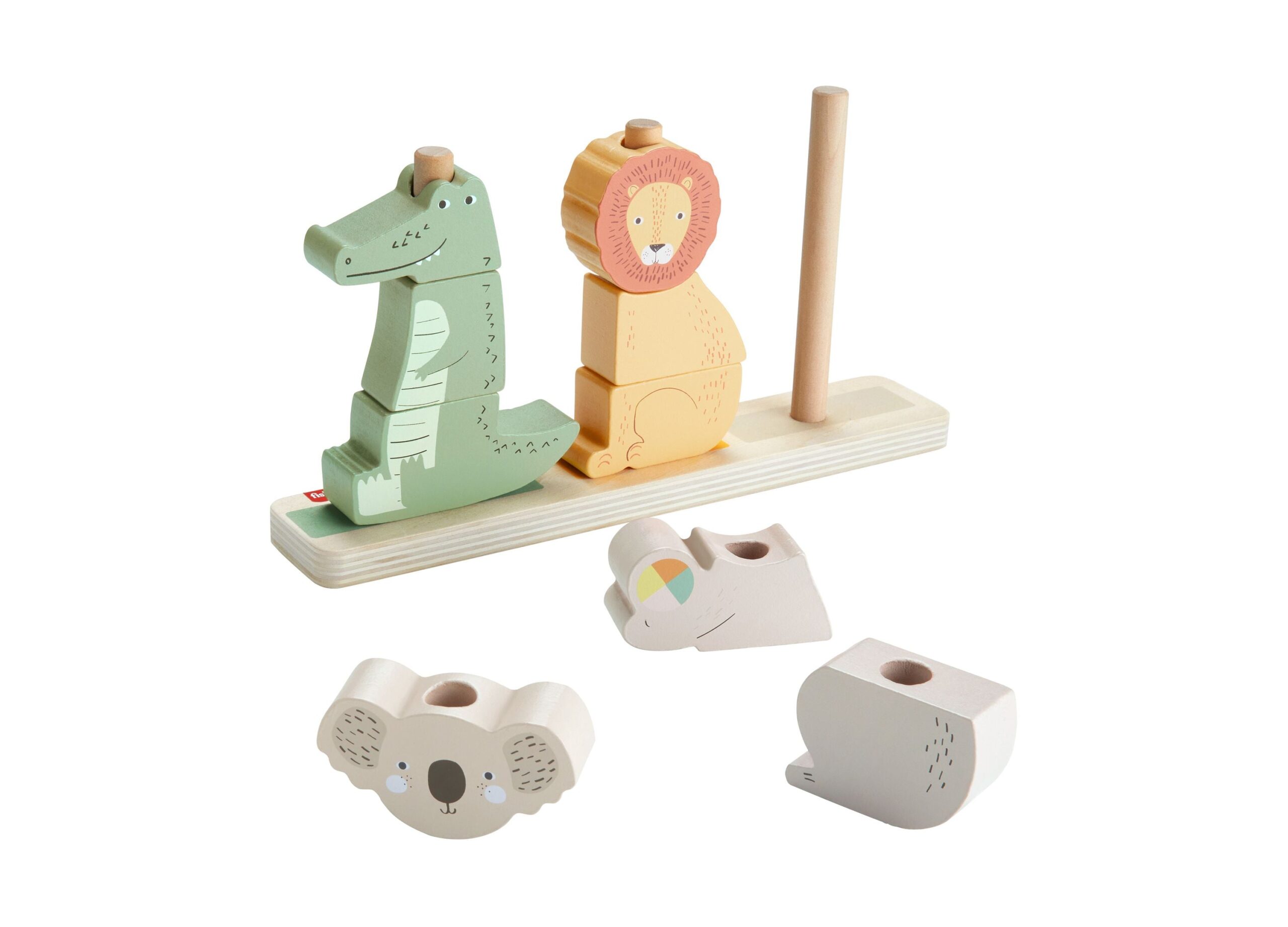 Fisher-Price Wooden Stack & Sort Animals ?C Eco-Friendly Toddler Toy - Image 4