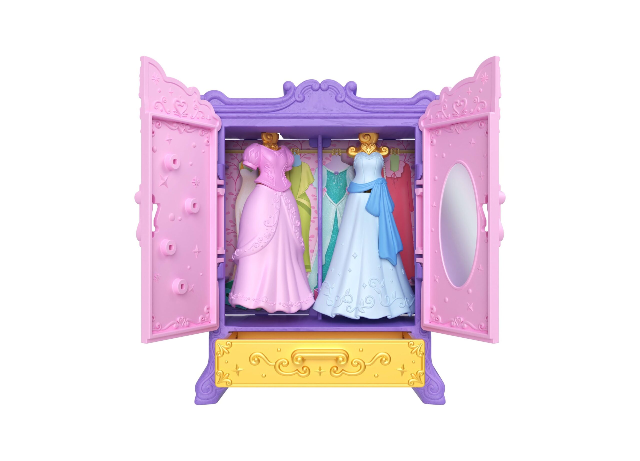 Disney Princess Royal Wardrobe Set - Ariel and Tiana Dolls - Image 2