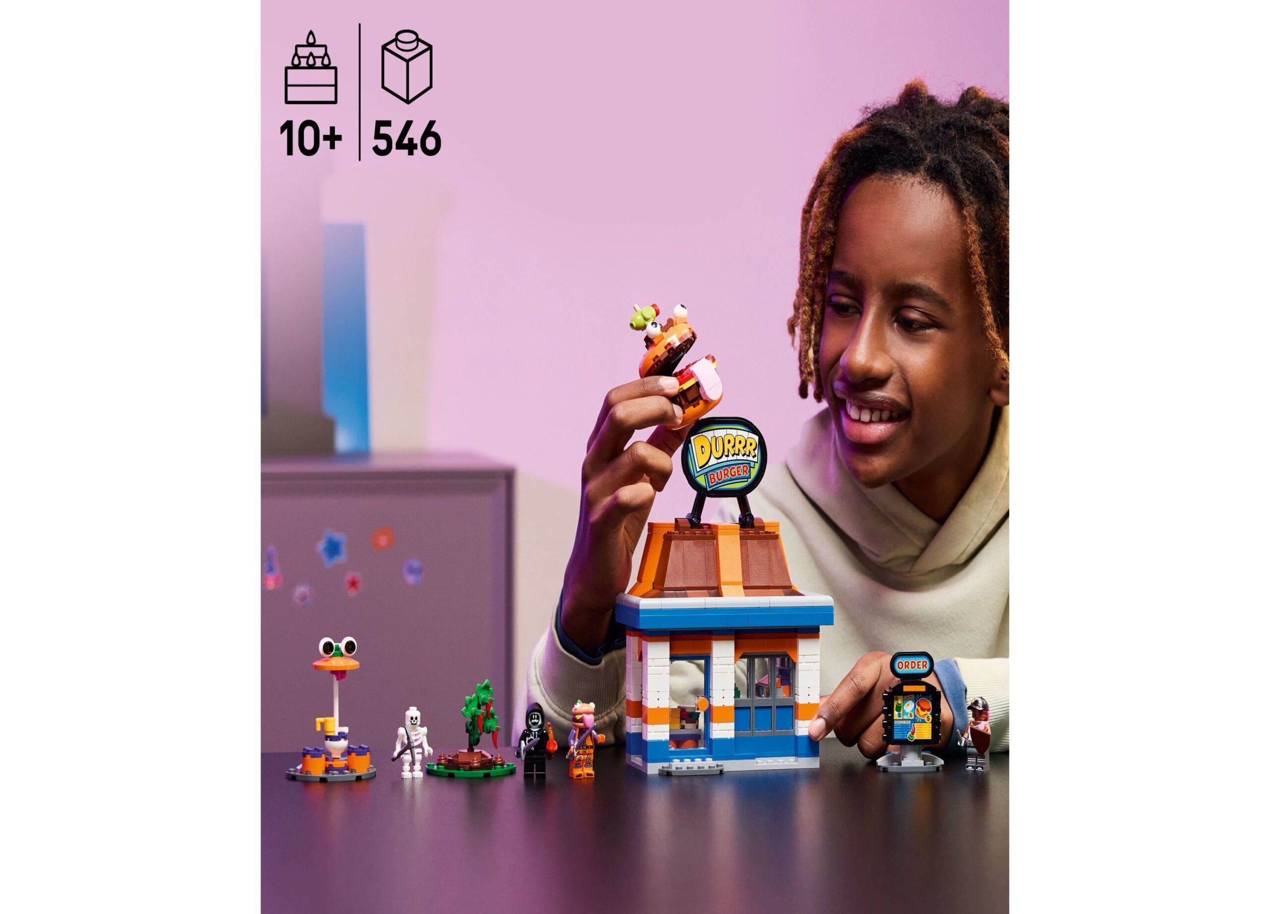LEGO Fortnite Durrr Burger Restaurant Building Set 546 Pieces - Kids Toy 77076 - Image 3