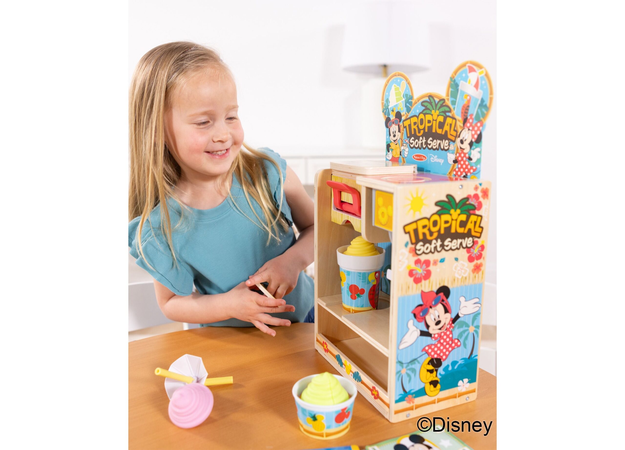Melissa & Doug Mickey Tropical Soft Serve Playset - Wooden Toy - Image 3