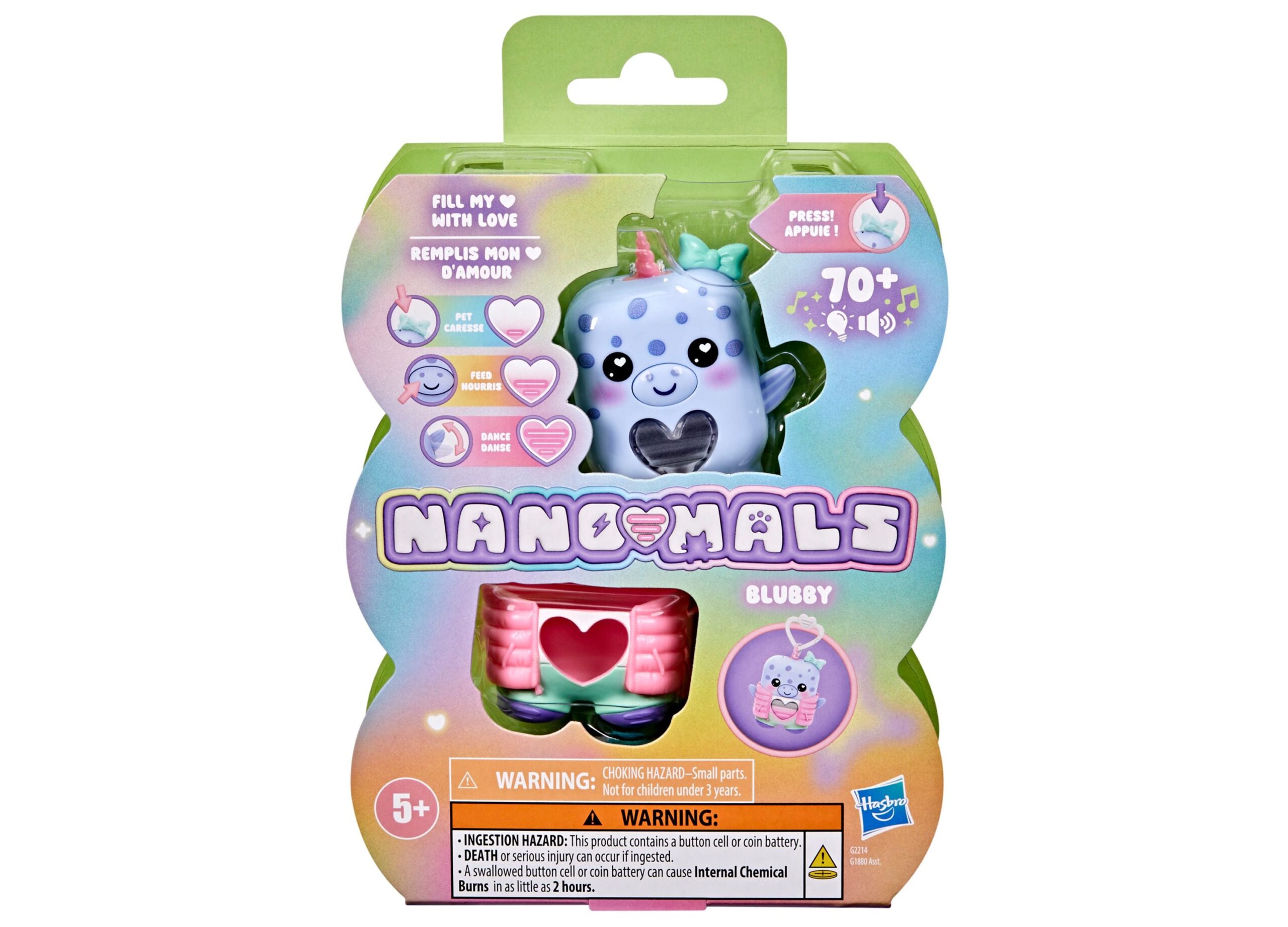 Nano-Mals Hasbro Blubby The Narwhal Interactive Electronic Fidget Toy - Image 6