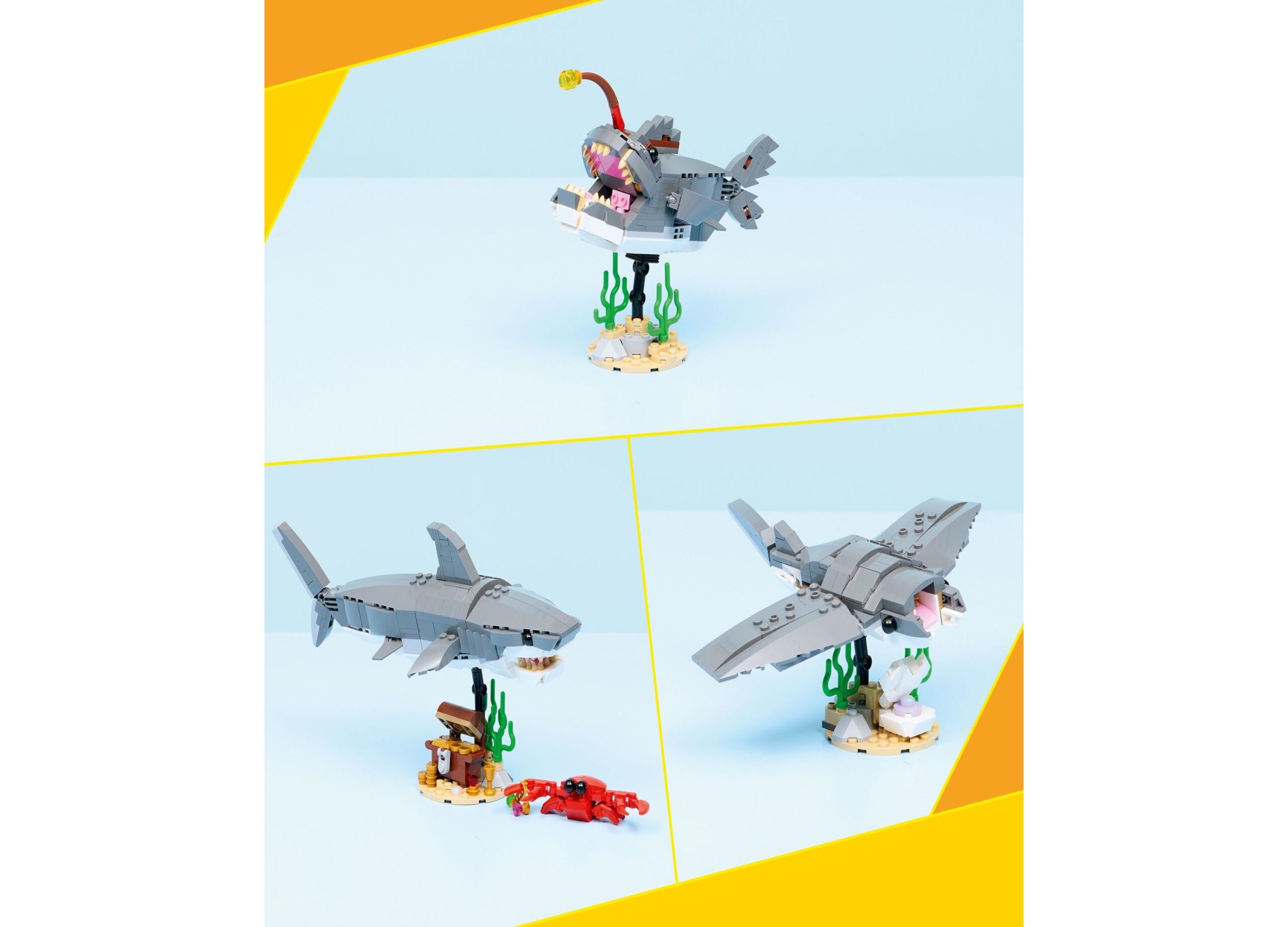 LEGO Creator Fierce Shark and Treasure Chest Building Set 31381 - 379 Pieces - Image 6