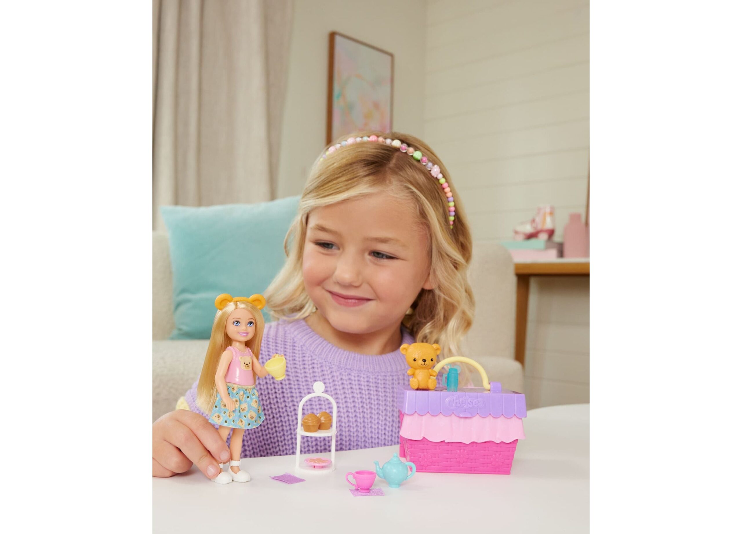 Barbie Club Chelsea Tea Party Playset - Colorful Pop-Up Fun - Image 5