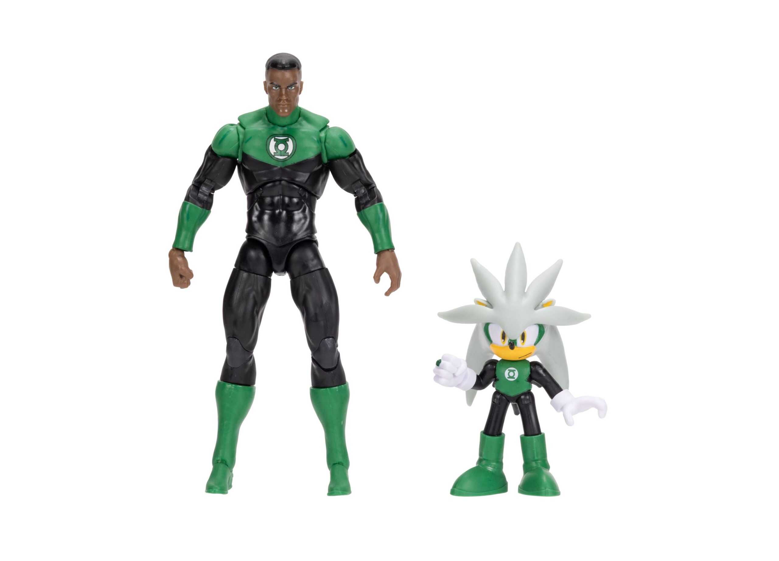 Sonic The Hedgehog x DC Lanterns 2.5 & 5 inch Action Figure Set - Silver & Green Lantern - Image 3