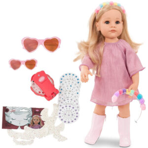 Gotz Hannah 19.5 inch All Vinyl Doll with Long Blonde Hair
