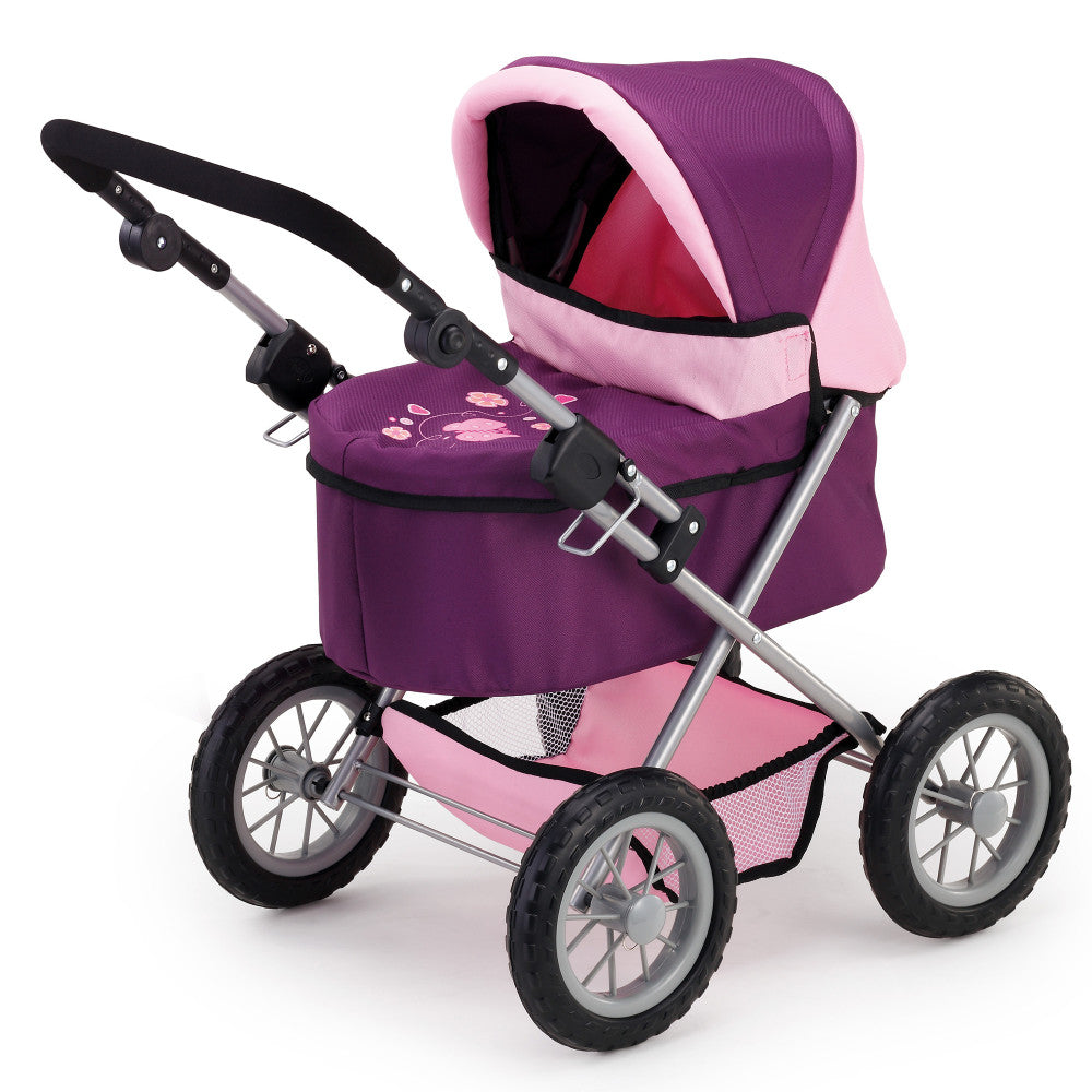Bayer Design Purple & Pink Trendy Doll Pram with Bag - Image 5