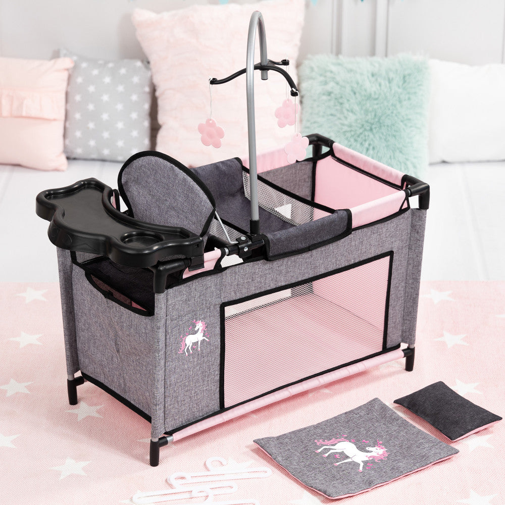 Bayer Design Fairy-Themed Multi-Bed Doll Playset - Grey & Pink - Image 4