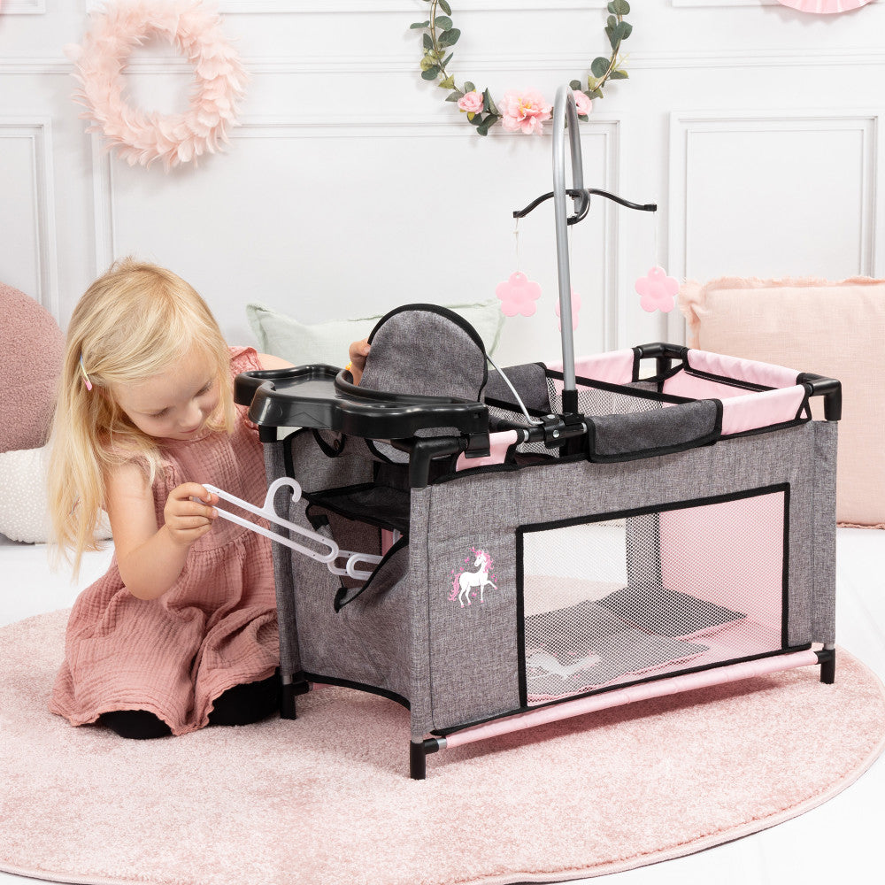 Bayer Design Fairy-Themed Multi-Bed Doll Playset - Grey & Pink - Image 5