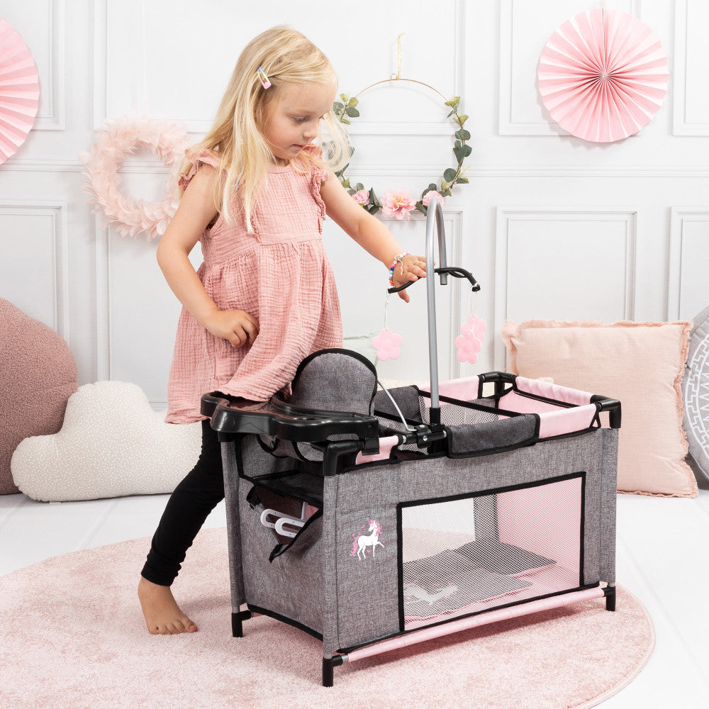 Bayer Design Fairy-Themed Multi-Bed Doll Playset - Grey & Pink - Image 6