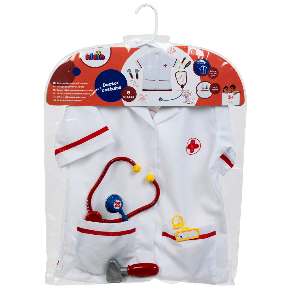 Klein 6-Piece PRO Doctor Costume Set - White & Red - Kids Ages 3+ - Image 5