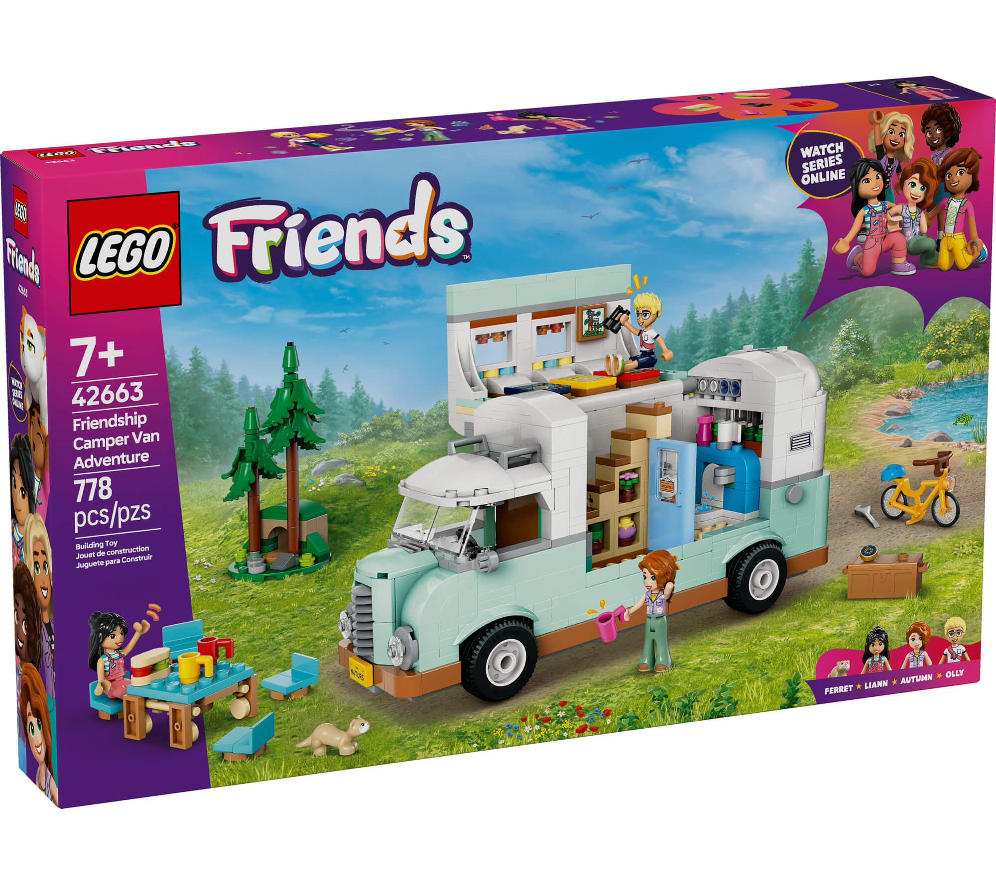 LEGO Friends 778-Piece Friendship Camper Van Building Set - Adventure Role-Play 42663 - Image 2