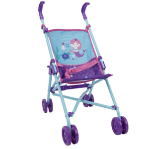 Mermaid Fantasy Doll Umbrella Stroller for Imaginative Play